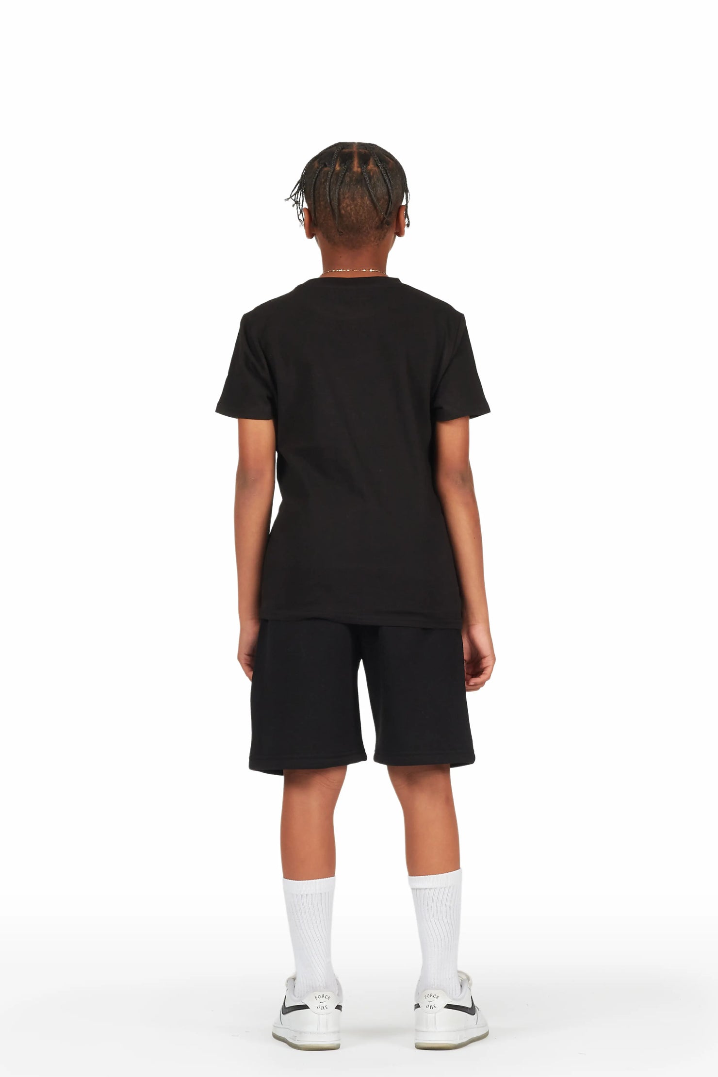 Boys Draven Black T-Shirt Short Set