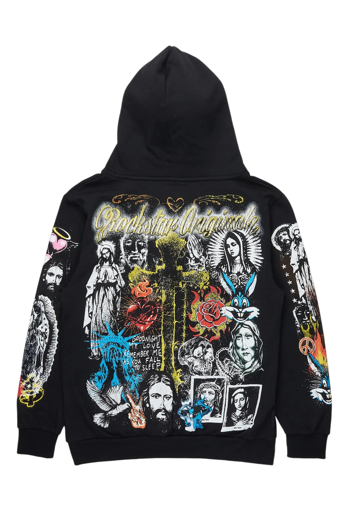 Santos Black Graphic Hoodie