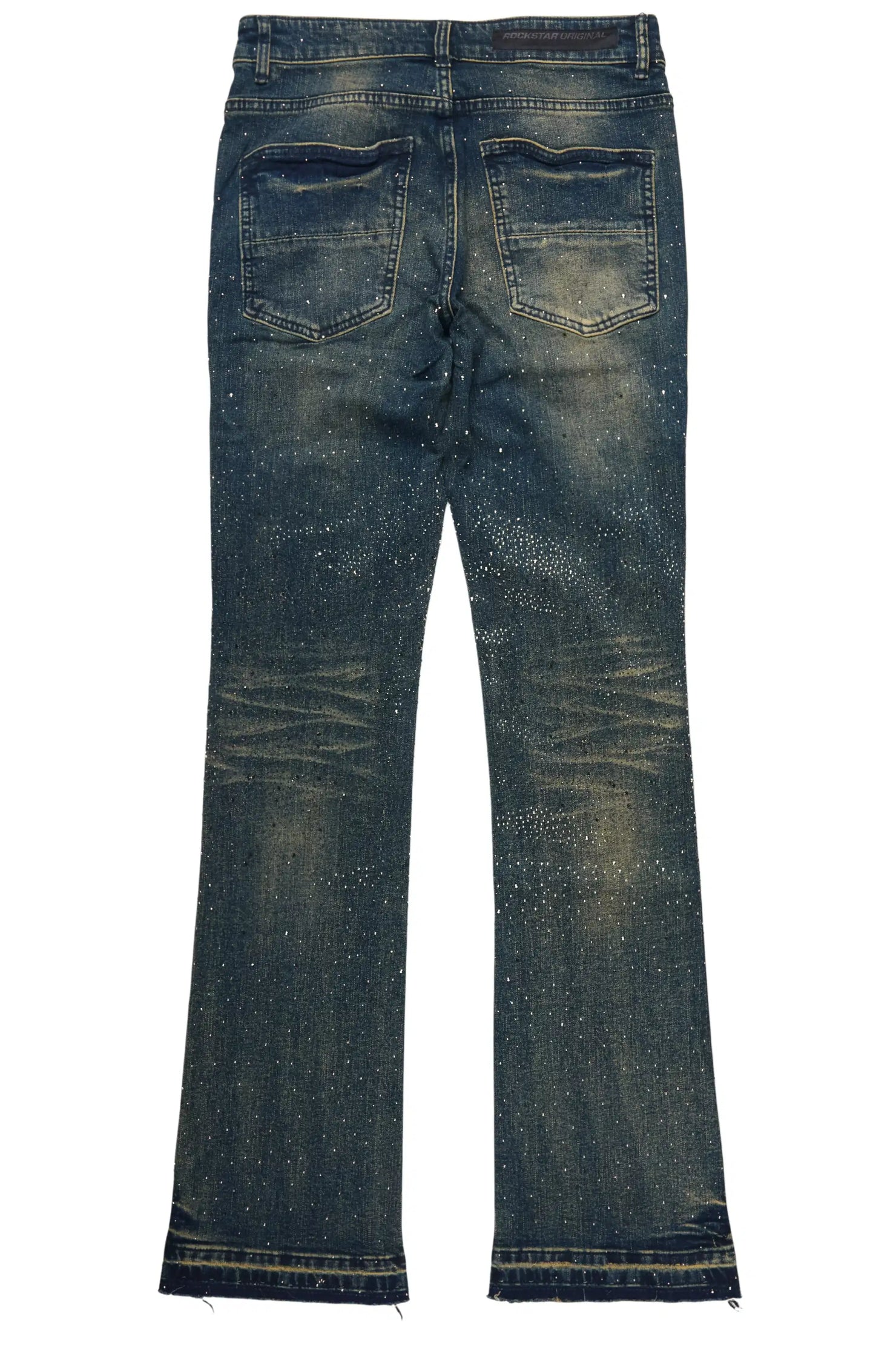 Onyx Tint Blue Stacked Flare Jean