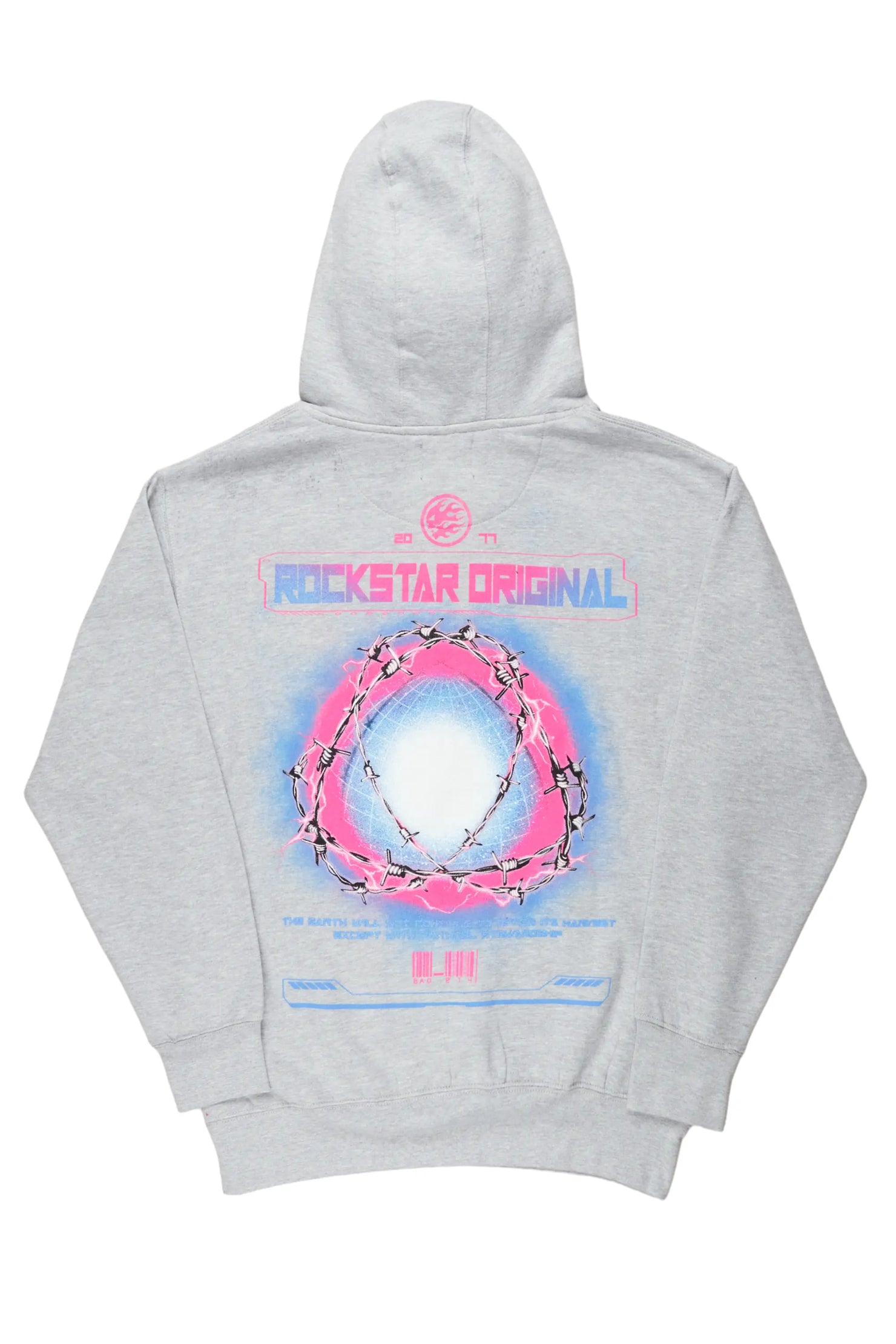 Digital Heather Grey Graphic Hoodie