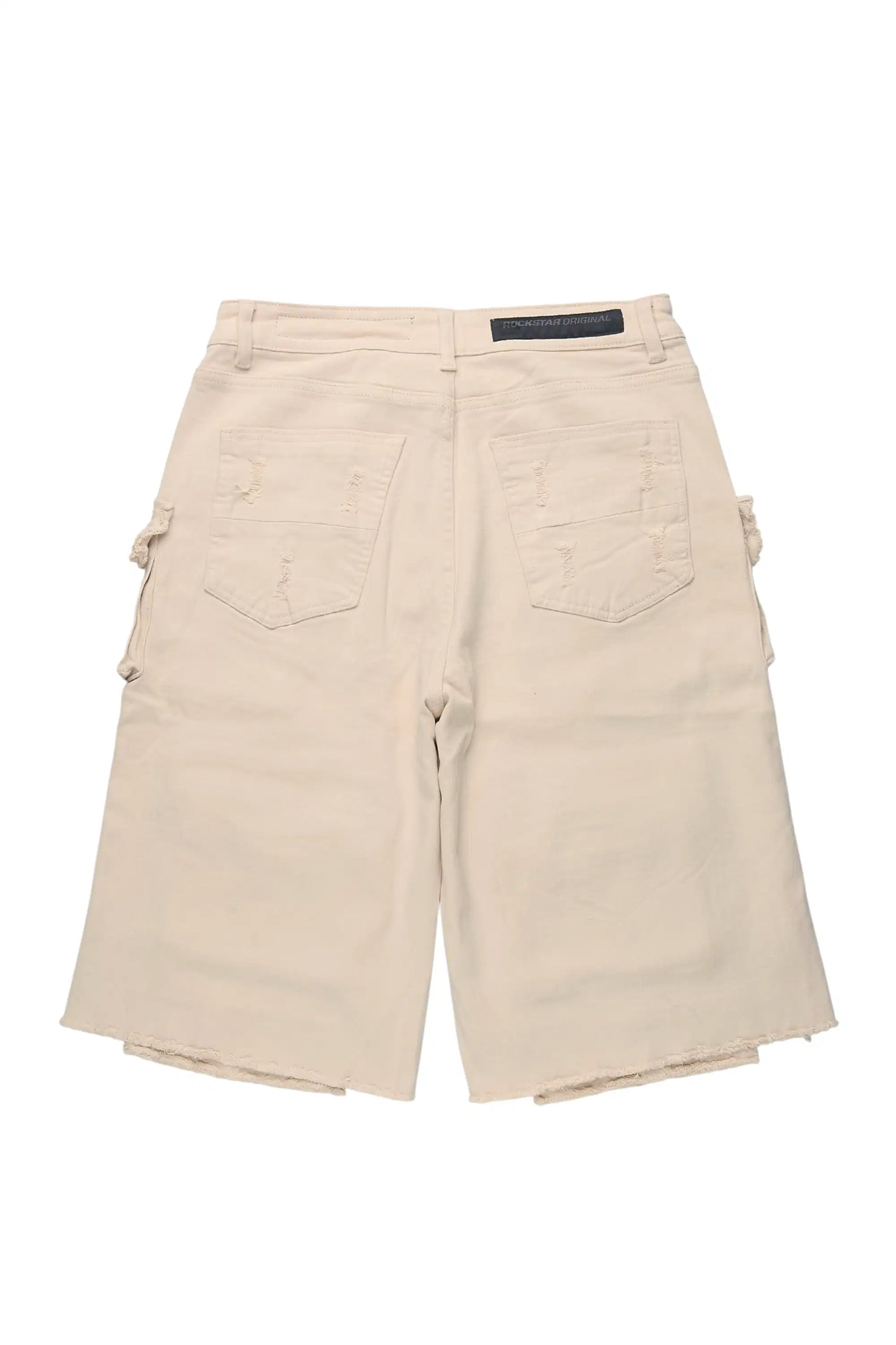 Orien Beige Painter Denim Short