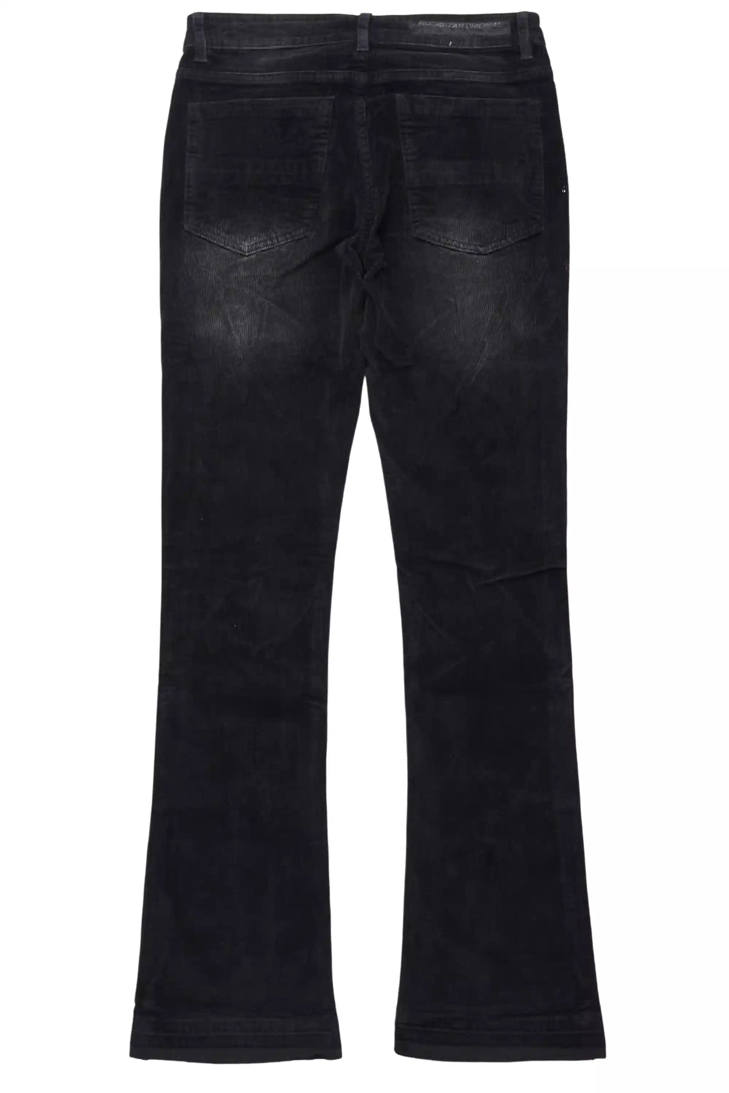 Chasen Black Stacked Flare Jean