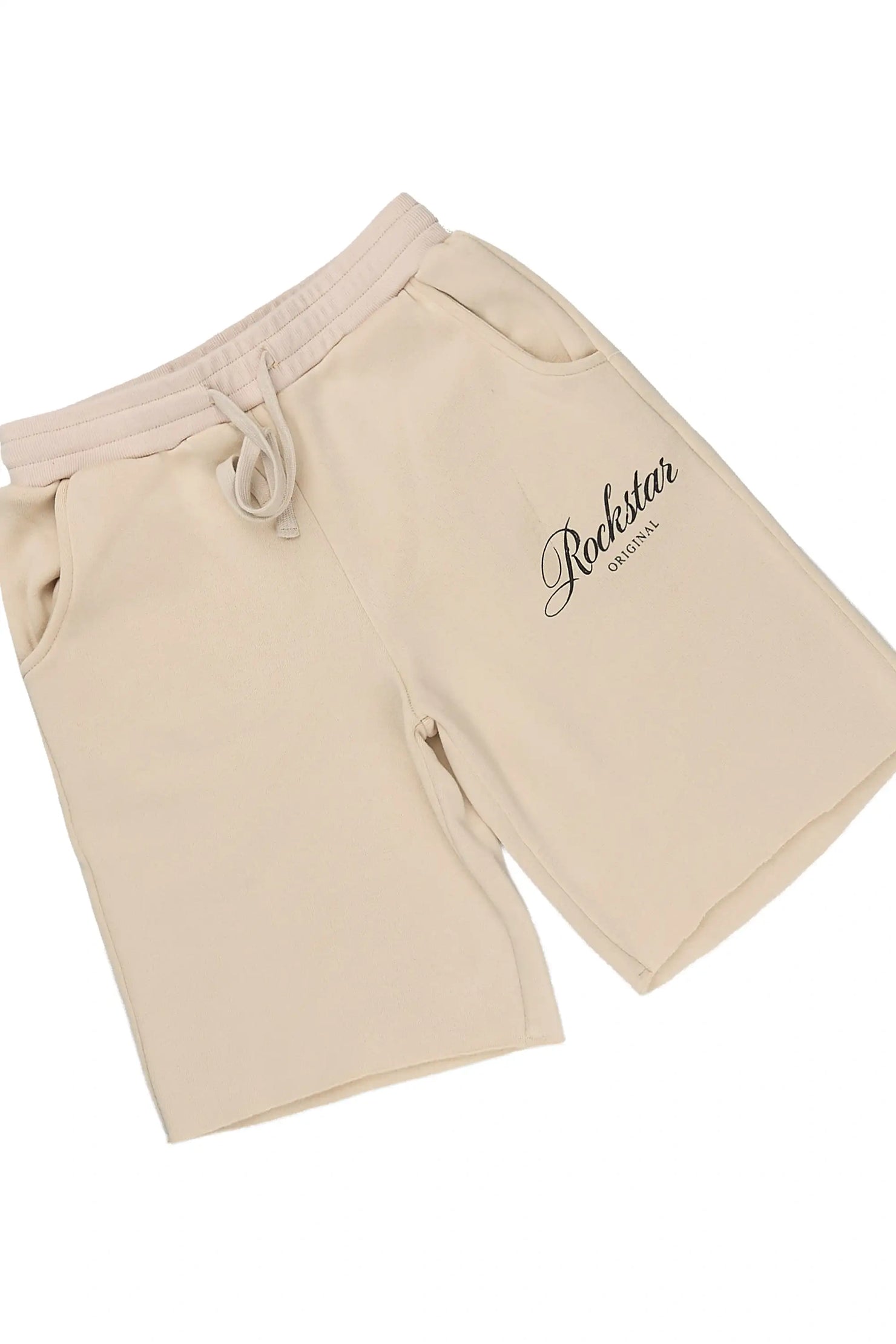 Boys Domaric Beige T-Shirt Short Set
