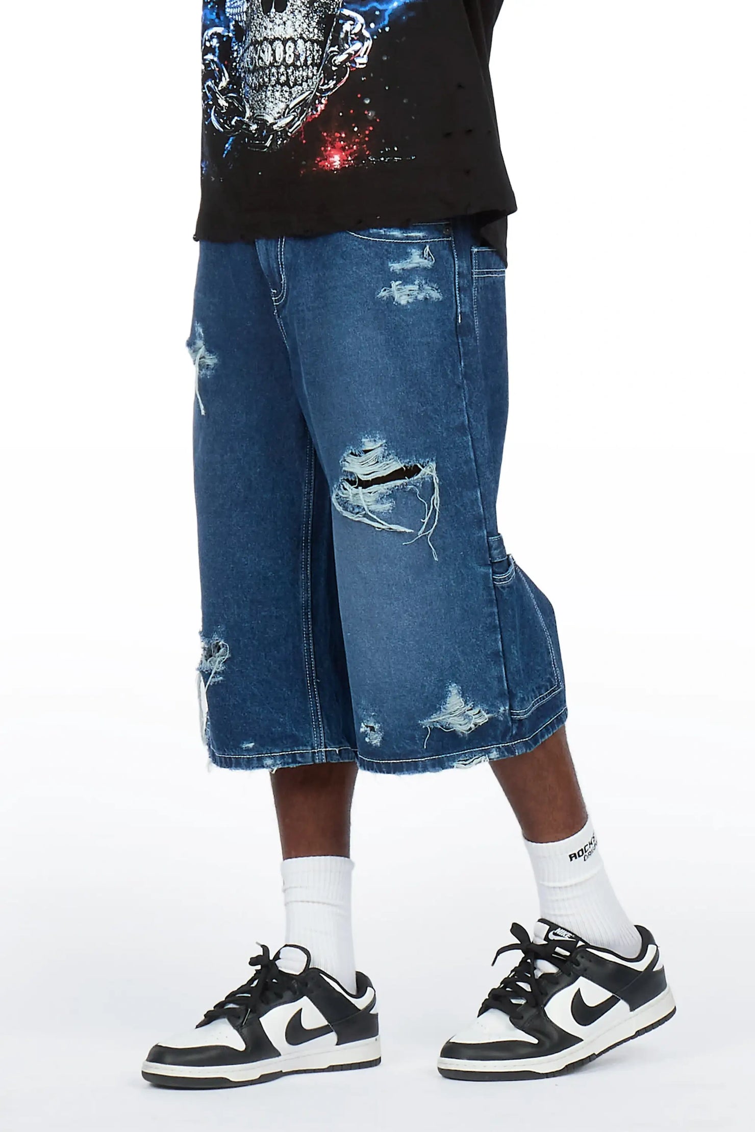 Nysean Blue Denim Jort