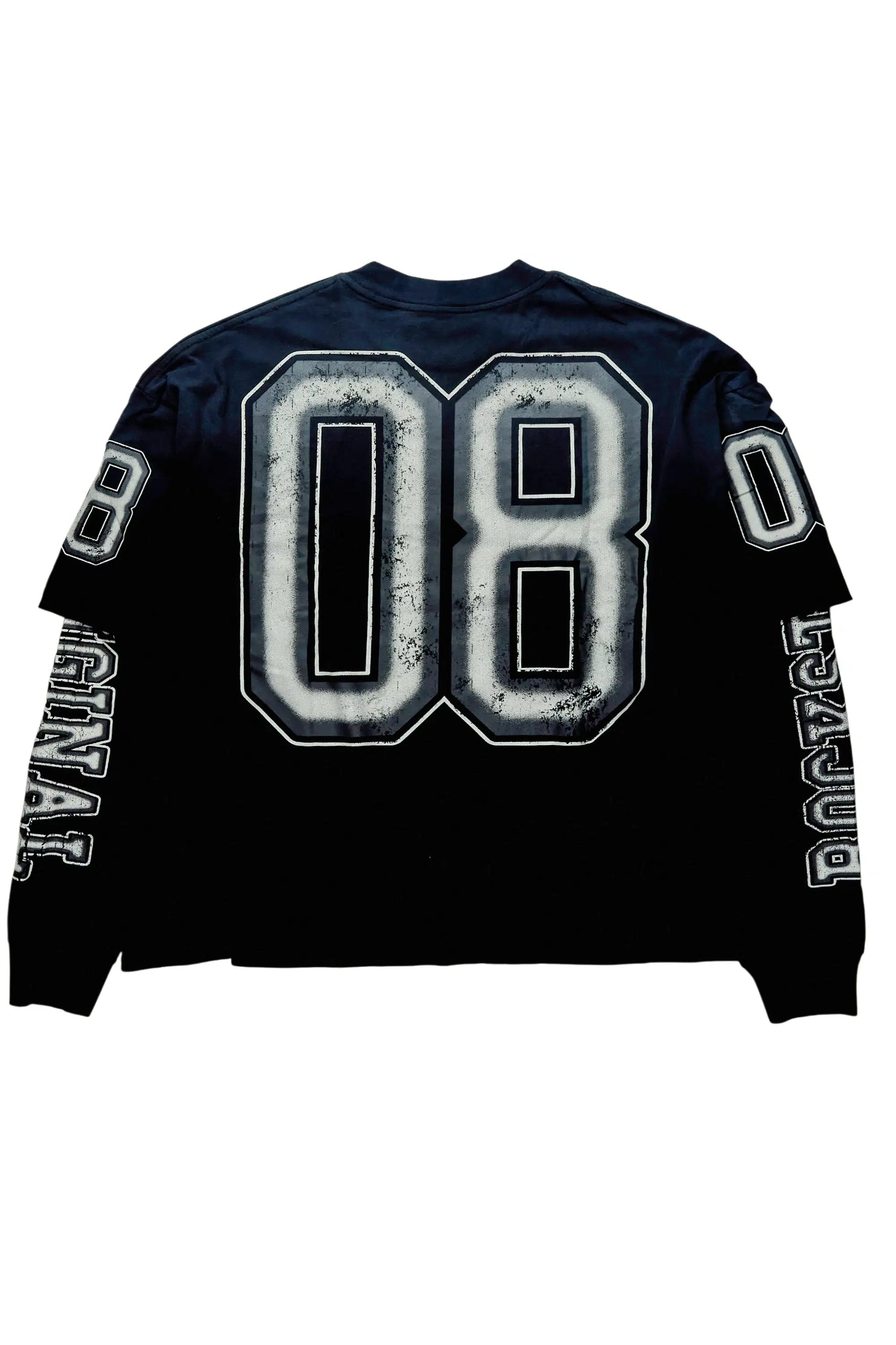 Fields Black/Grey Double Layer Long Sleeve Graphic T-Shirt