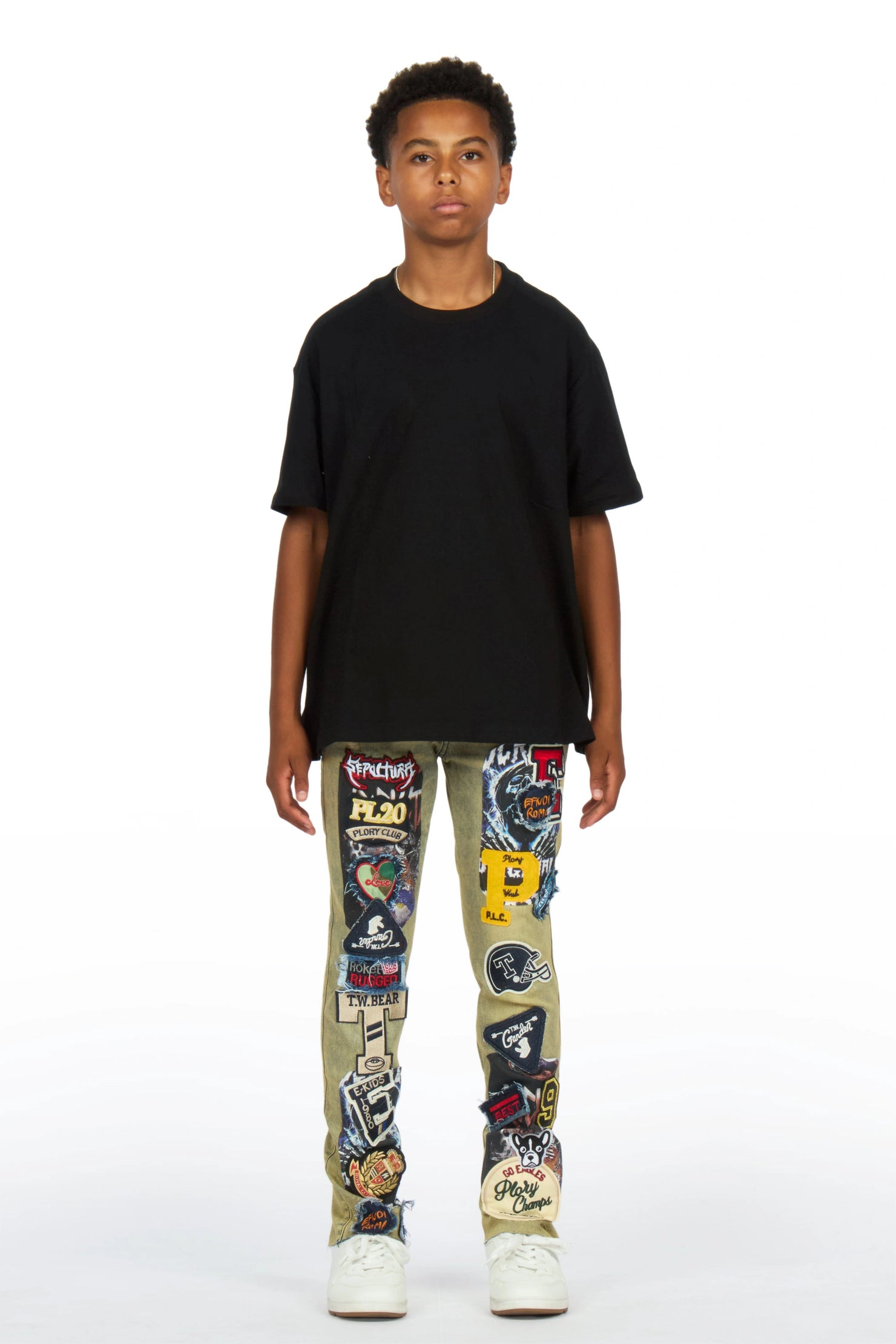 Boys Espen Tint Slim Patchwork Jean