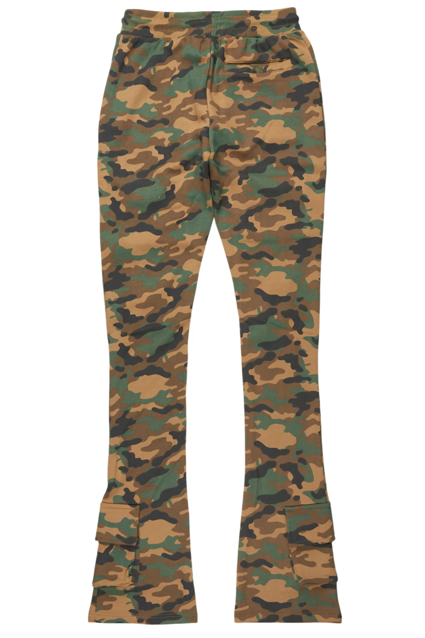 Connor Faded Camo Stacked Flare Track Pant