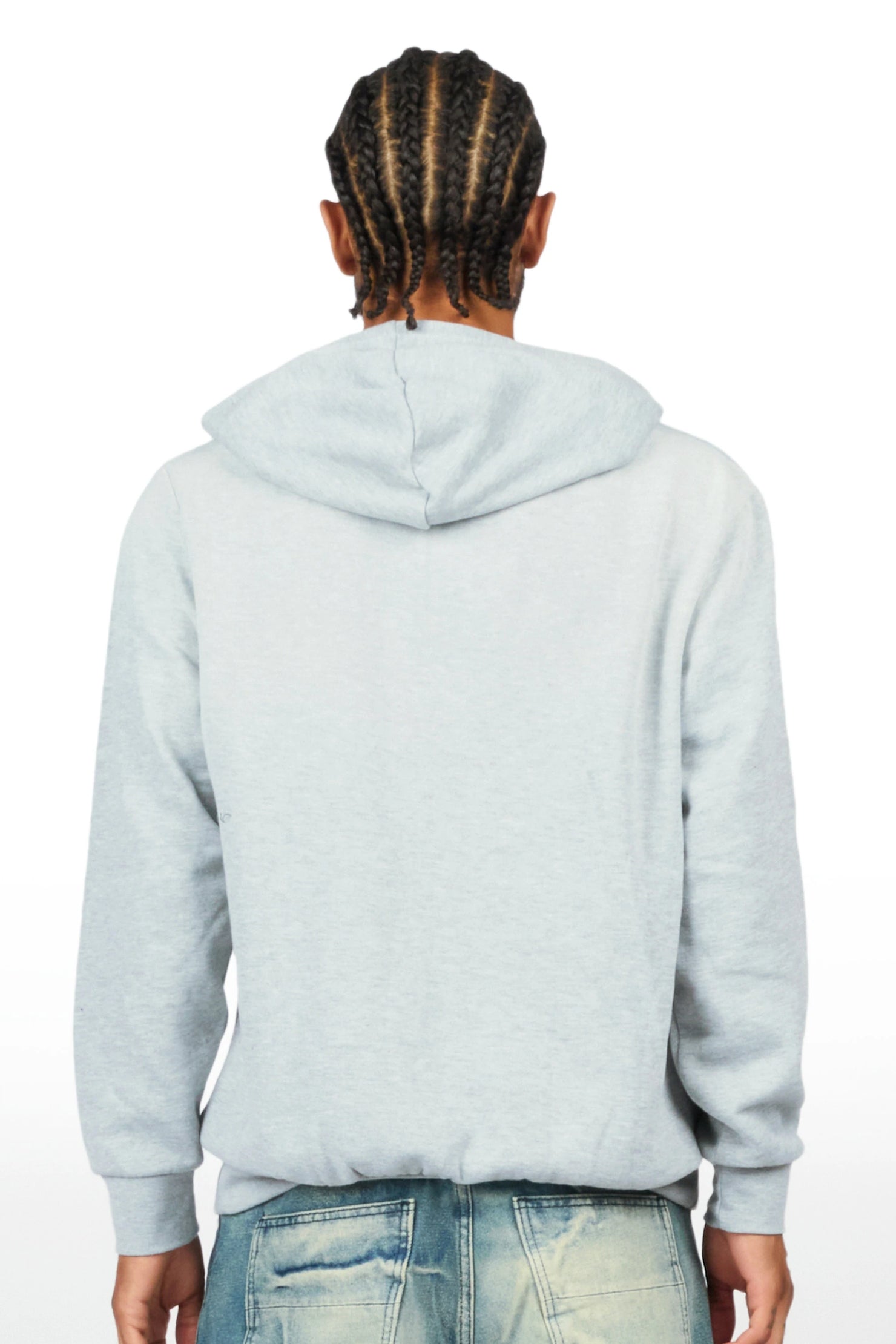 Rockstar Art Dist. Grey/Orange Graphic Hoodie