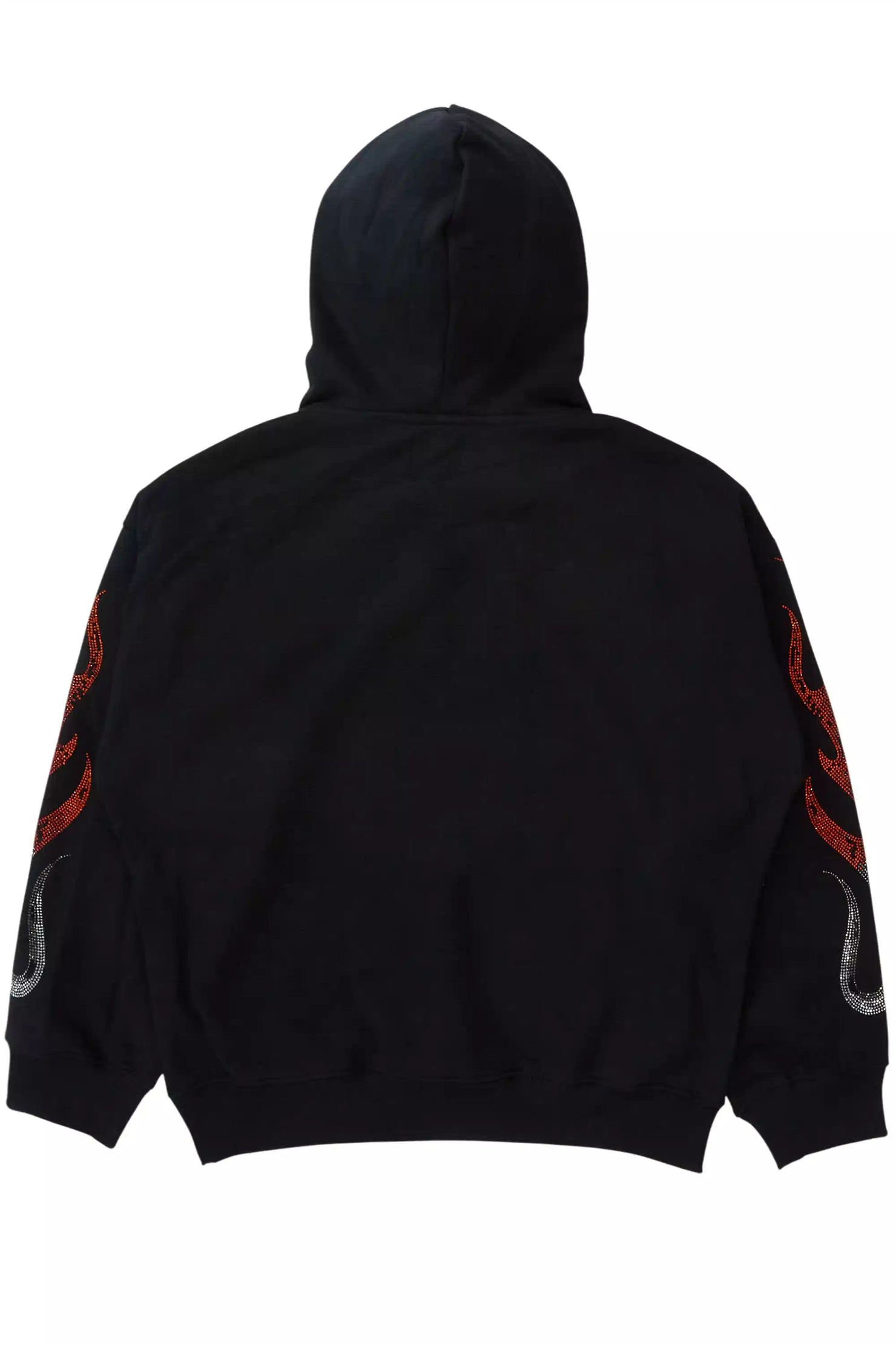 Veyene Black Rhinestone Oversized Hoodie