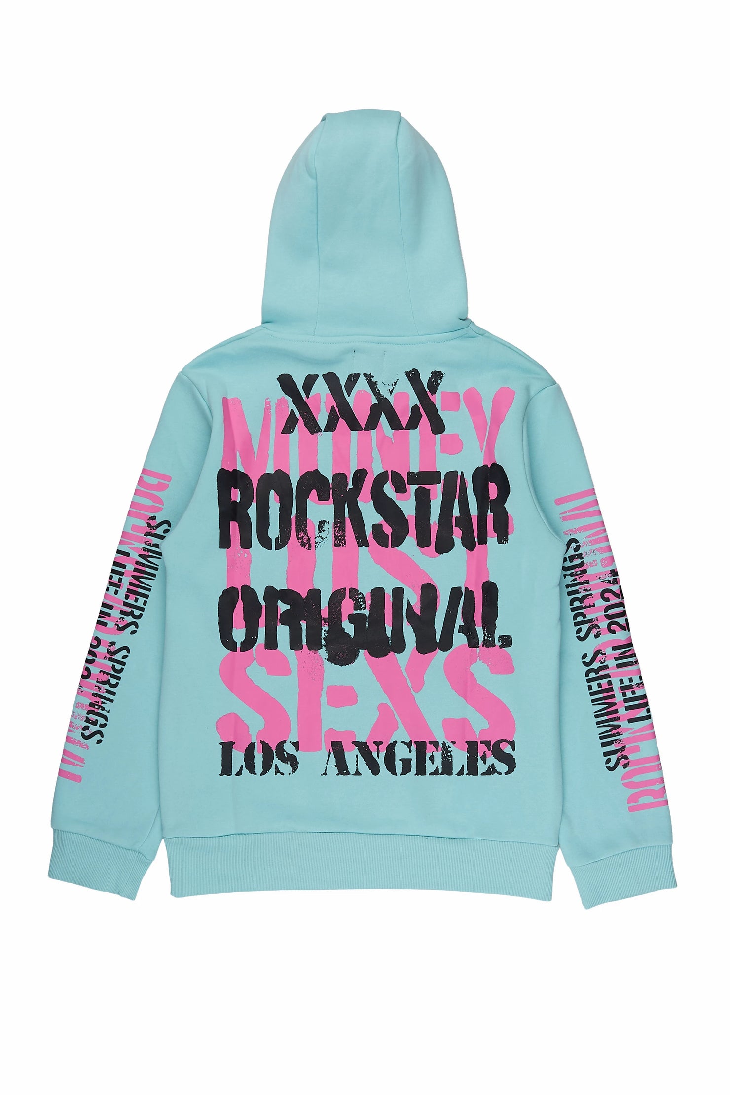 Boys Omer Light Blue Graphic Hoodie
