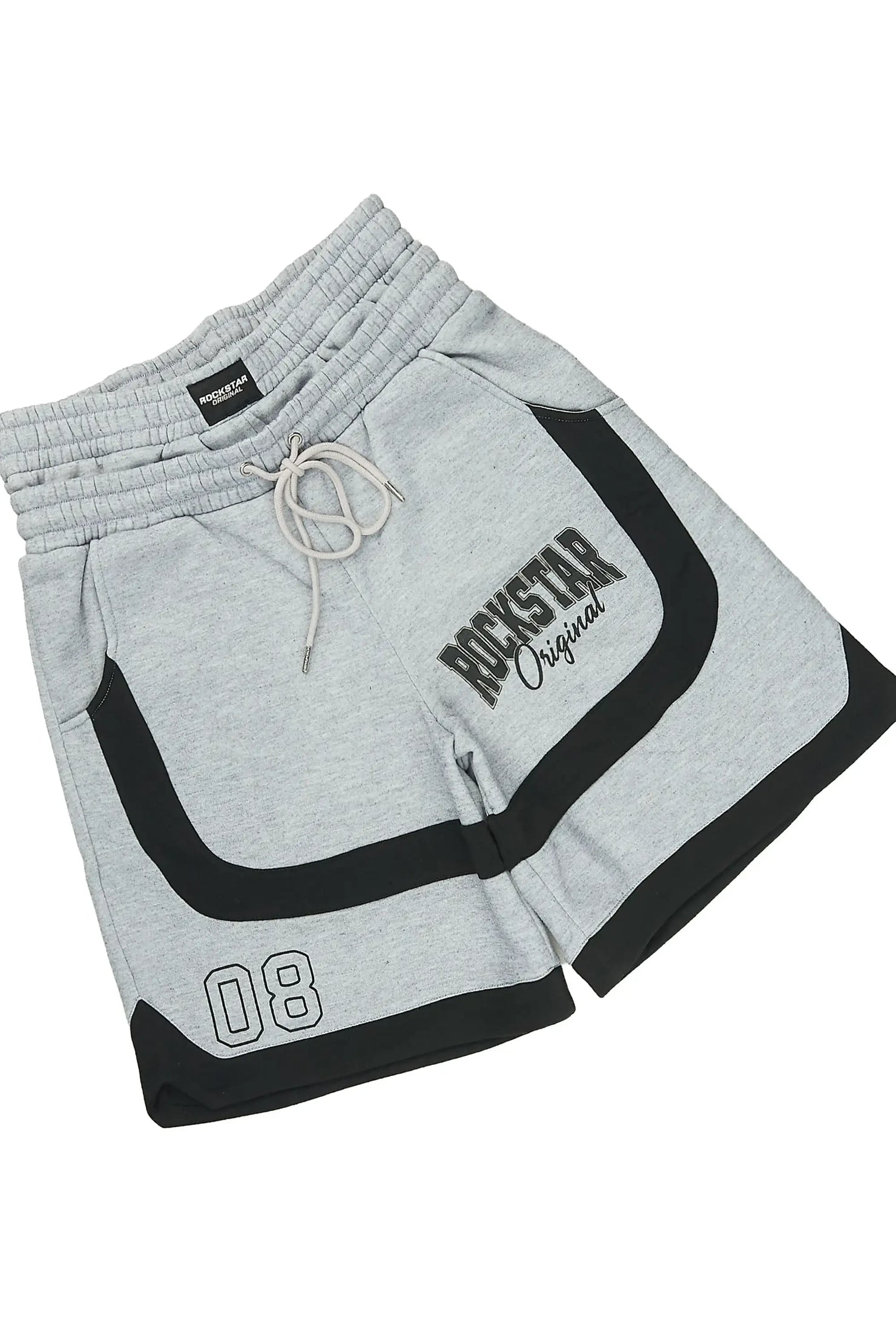 Redford Heather Grey T-Shirt/Double Waisted Short Set