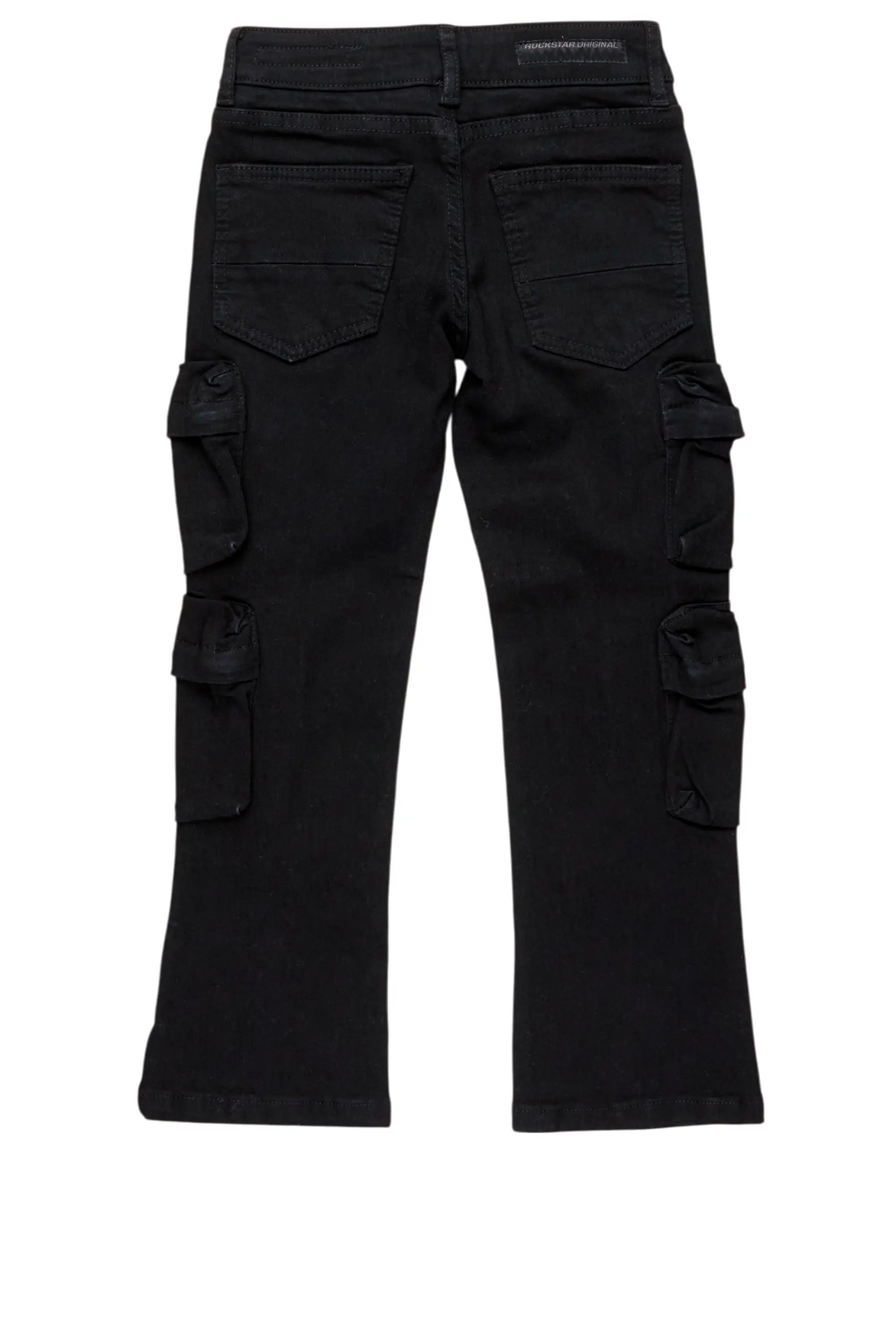 Boys Rodion Jet Black Slim Fit Cargo Jean
