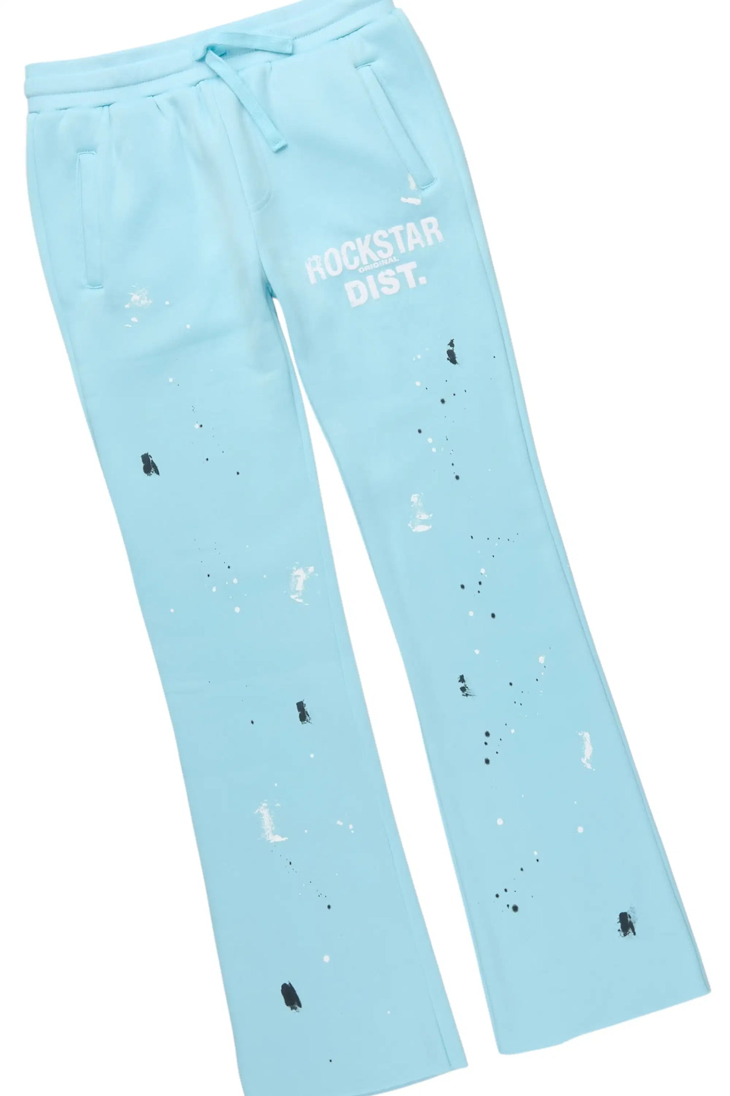 Girls Scatie 2.0 Light Blue Hoodie/Stacked Flare Track Set