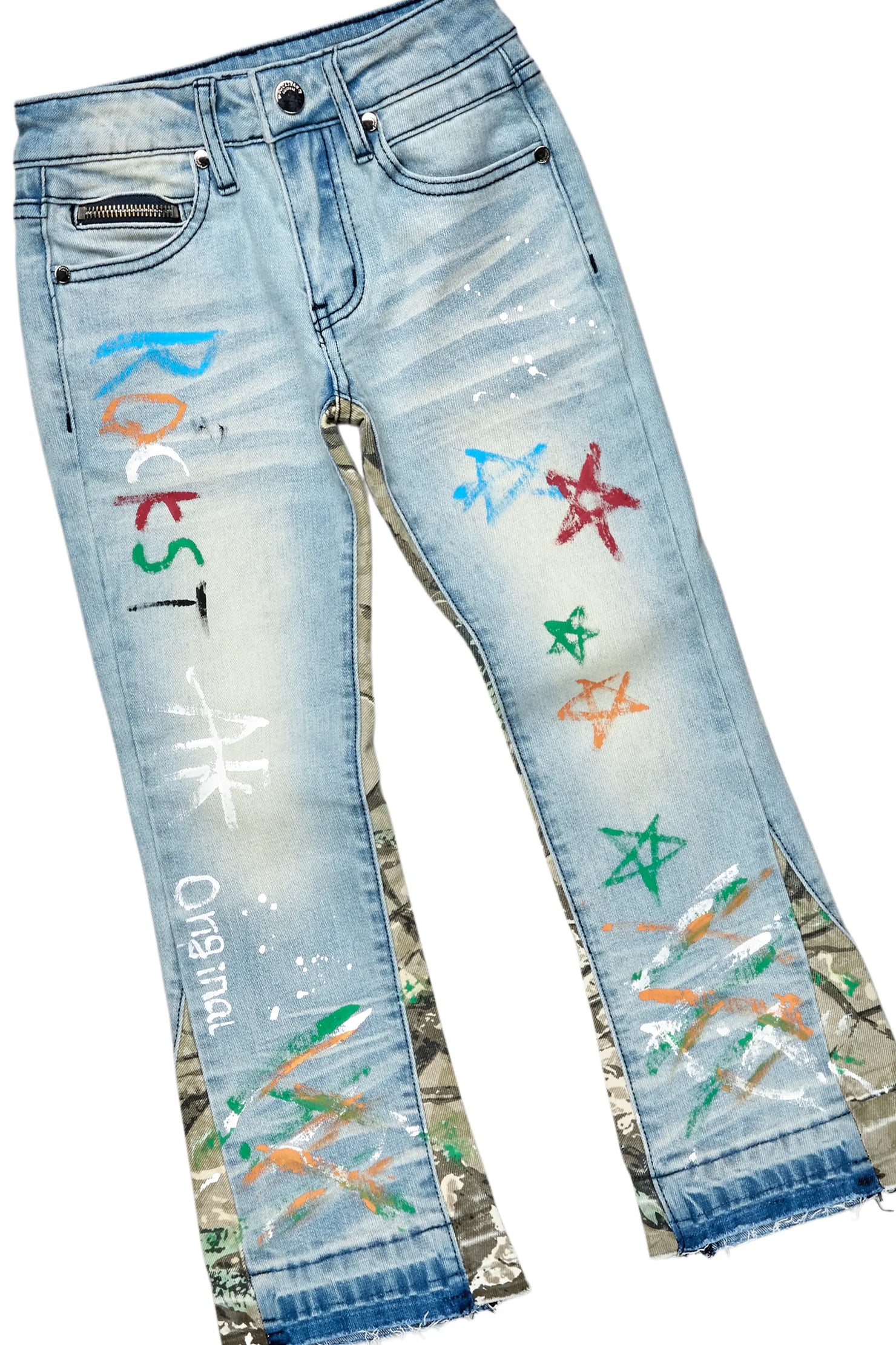 Boys Barren Red Hoodie/Stacked Flare Jean Set