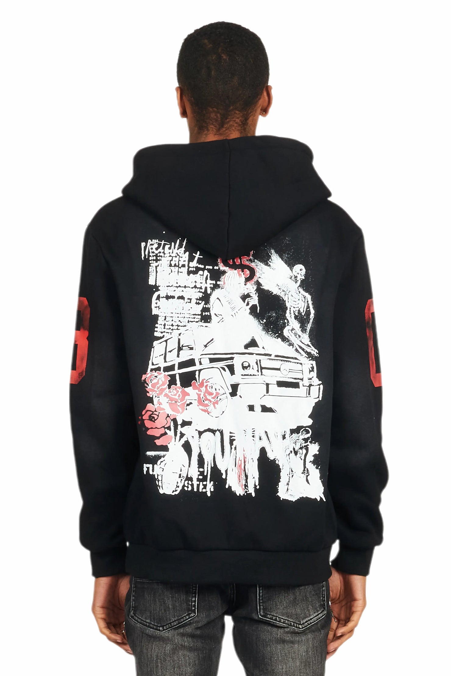 Grill Black Graphic Hoodie