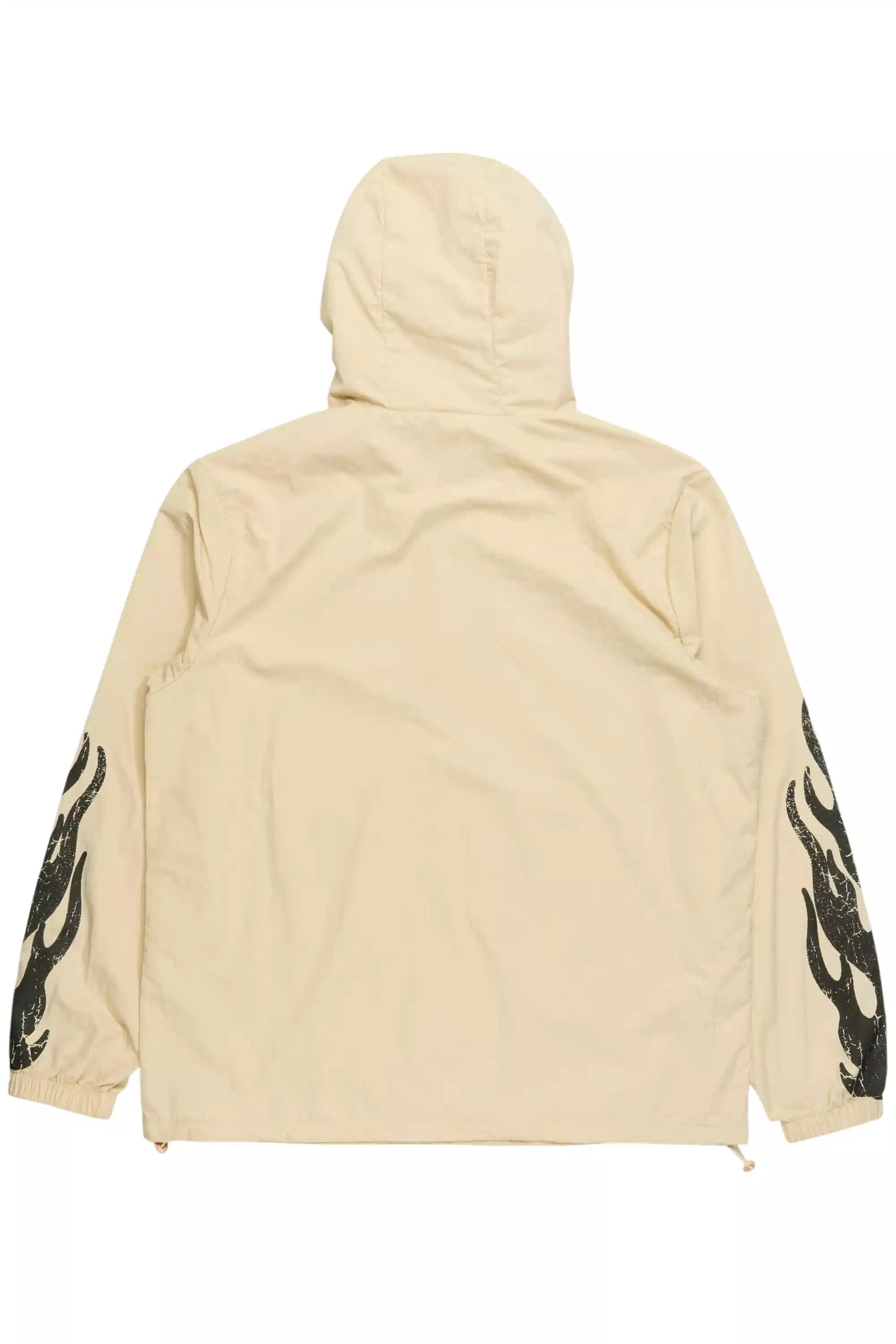 Amos Beige Graphic Windbreaker