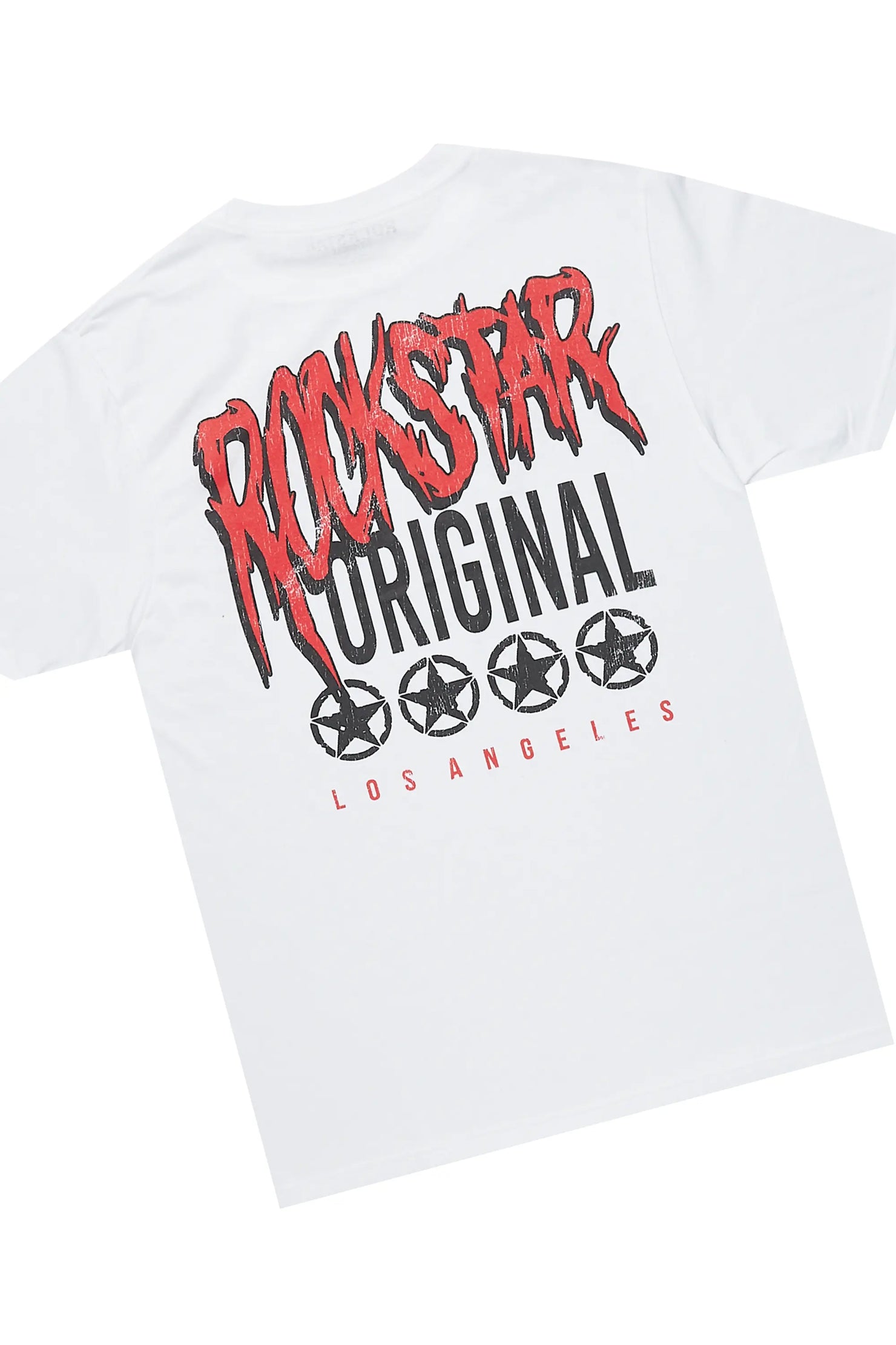 Wizzurd White/Red T-Shirt/Stacked Flare Pant Set