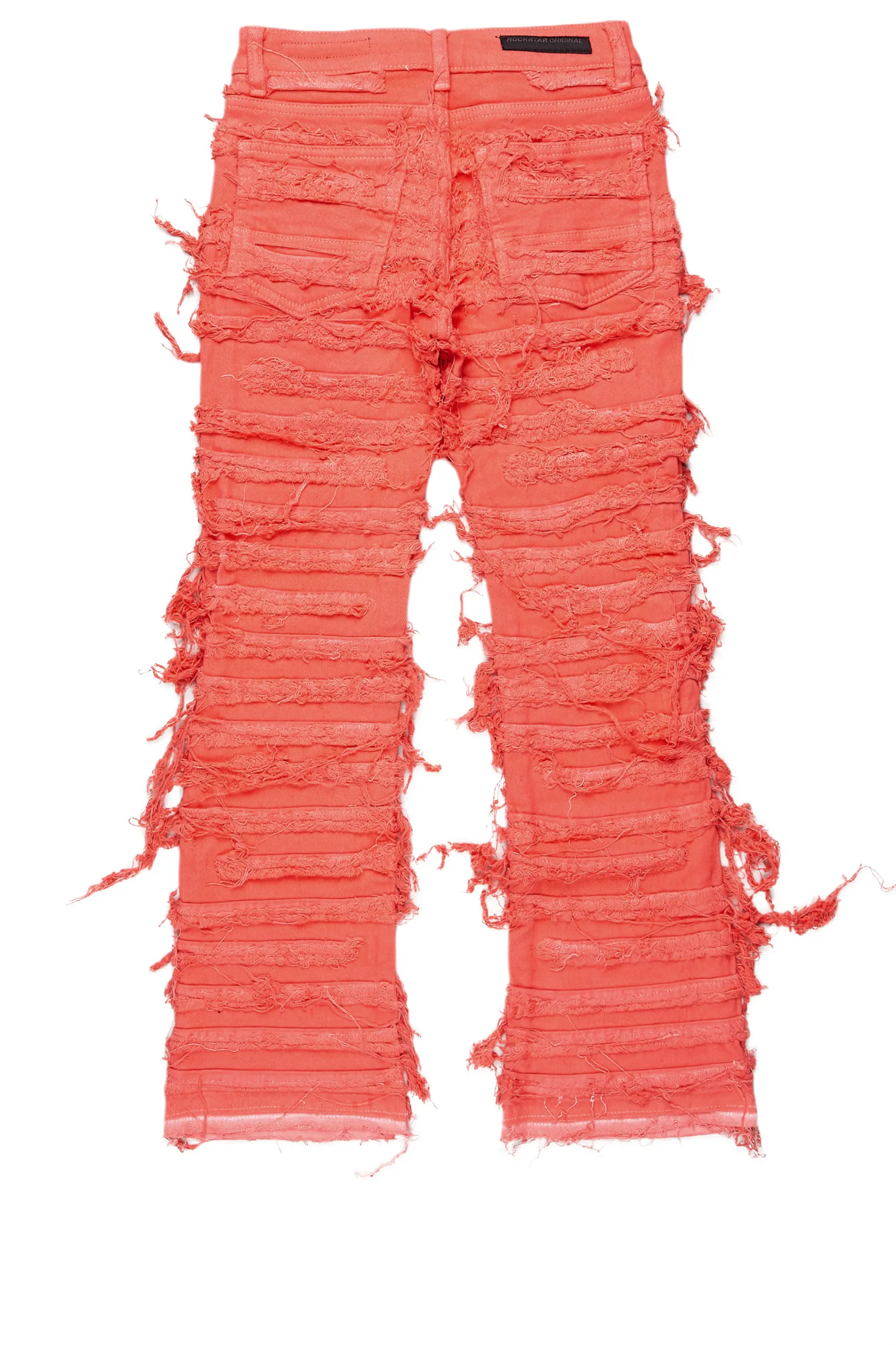 Girls Bliss Coral Stacked Flare Jean