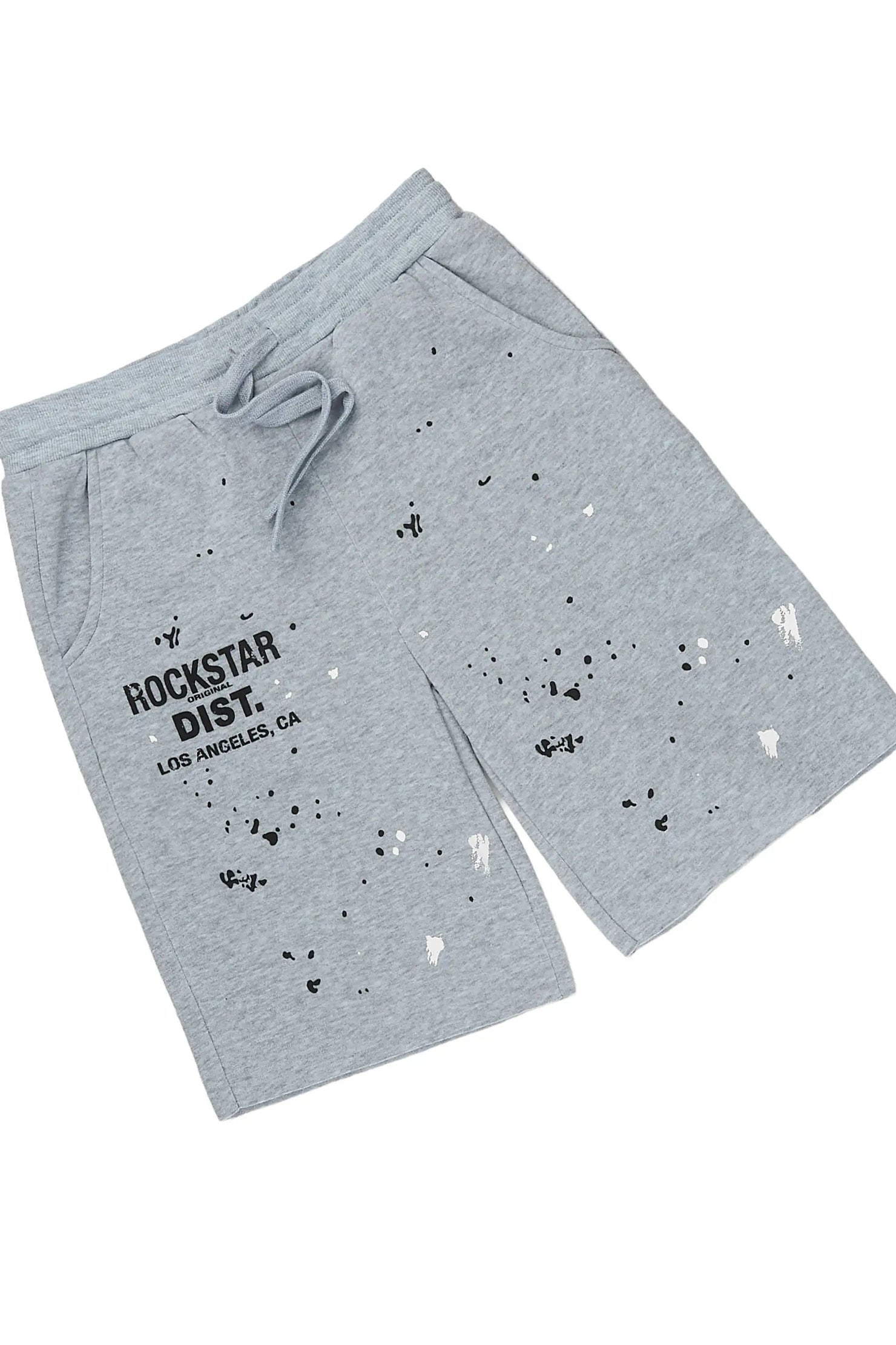 Boys Scottie White/Heather Grey Short Set