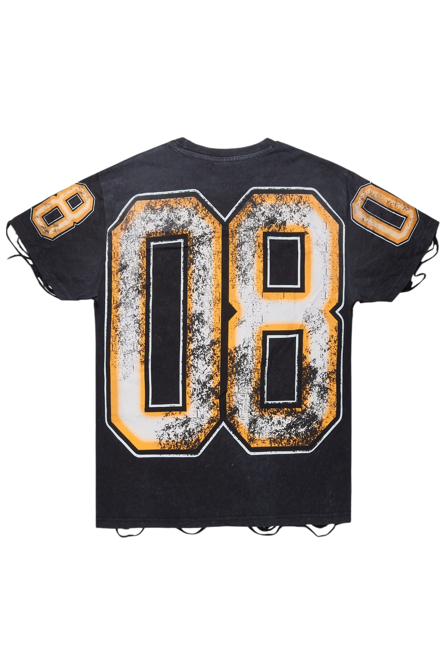 Tariqa Black/Orange Oversized T-Shirt