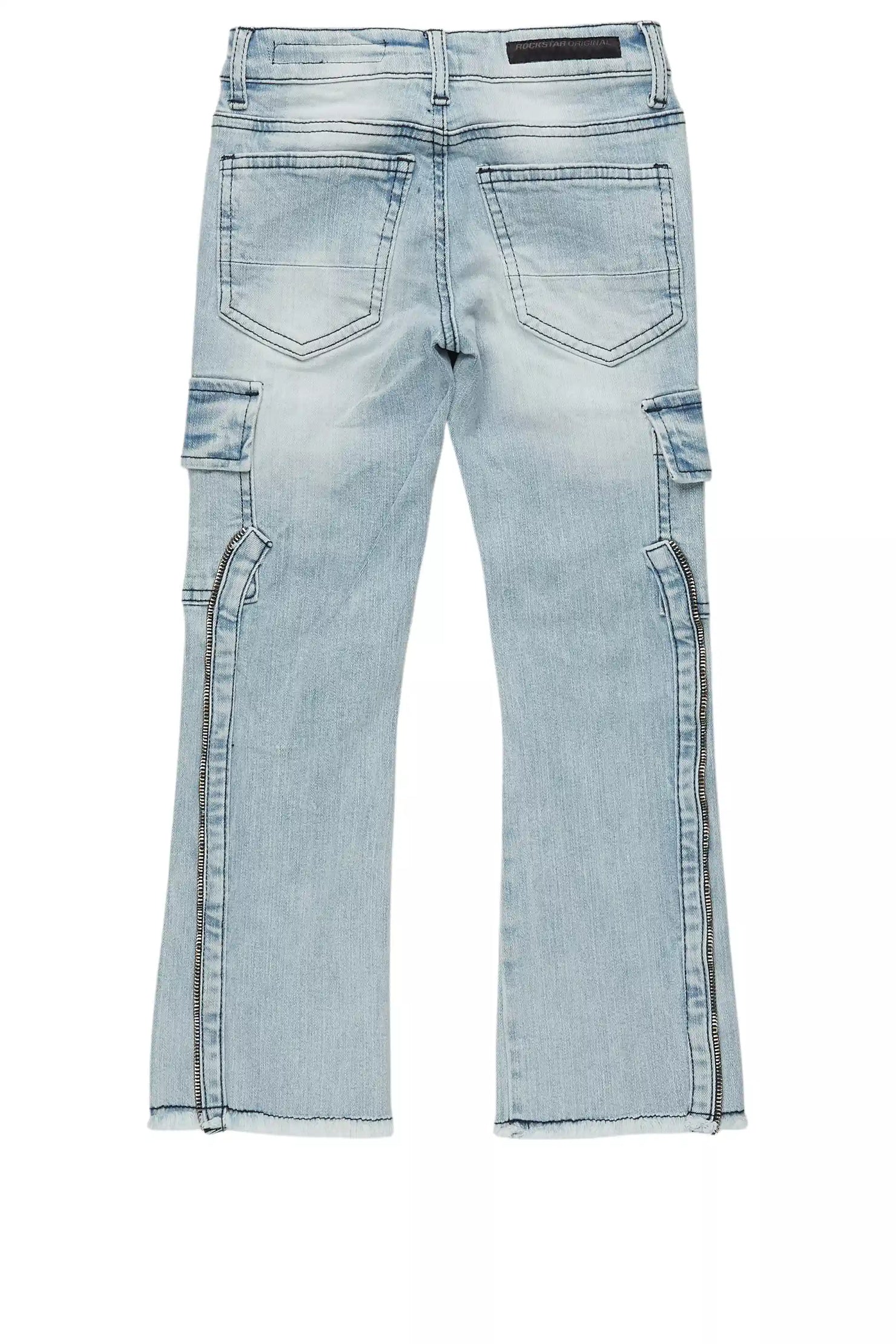 Boys Hutch Blue Stacked Flare Jean