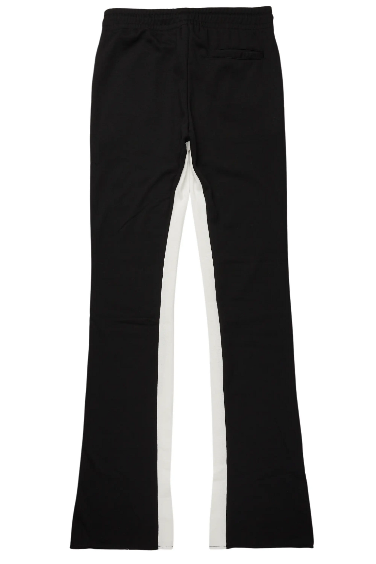 Uko Jet Black Stacked Baggy Track Pant