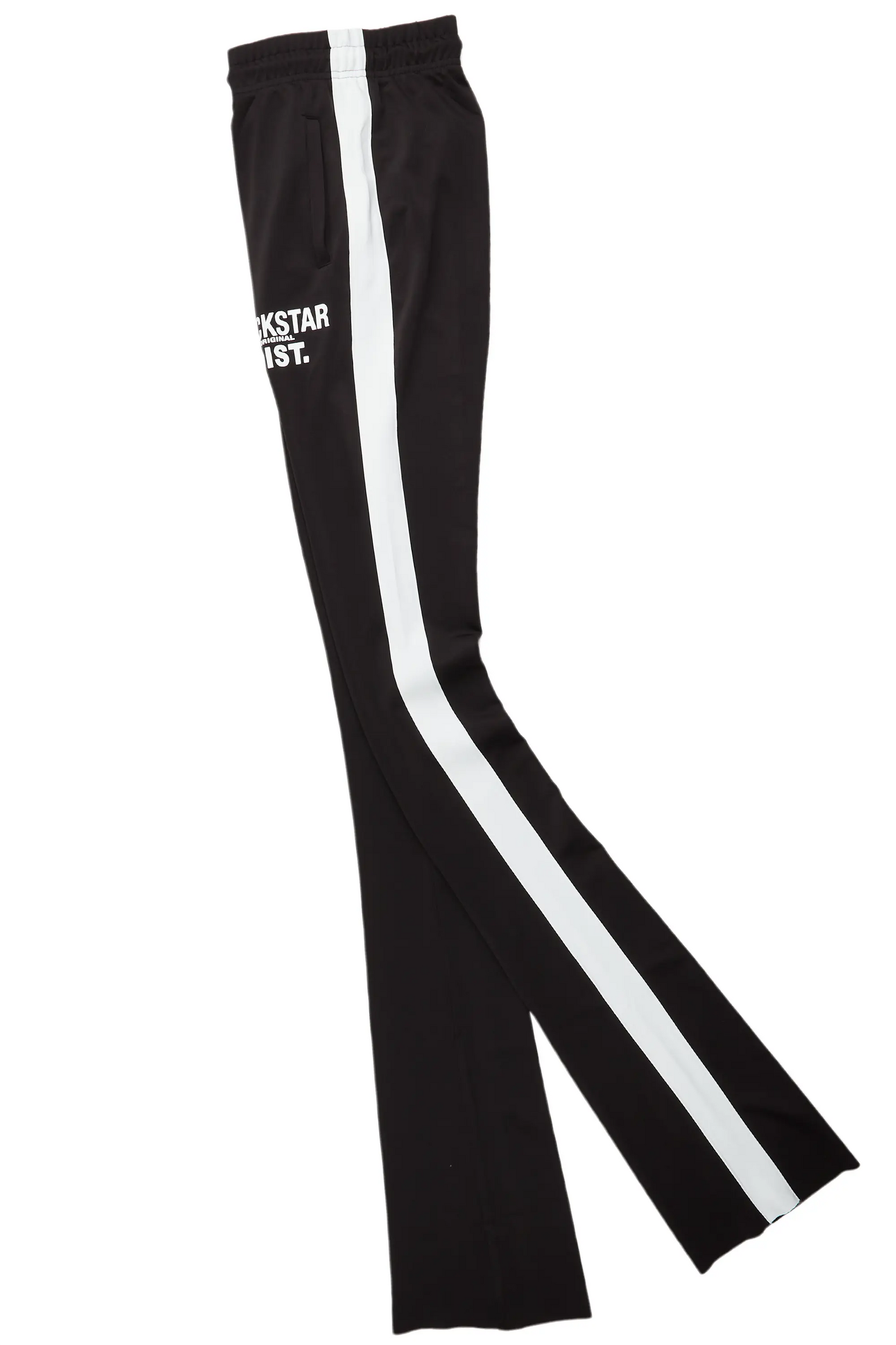Landry Black Super Stacked Track Pant