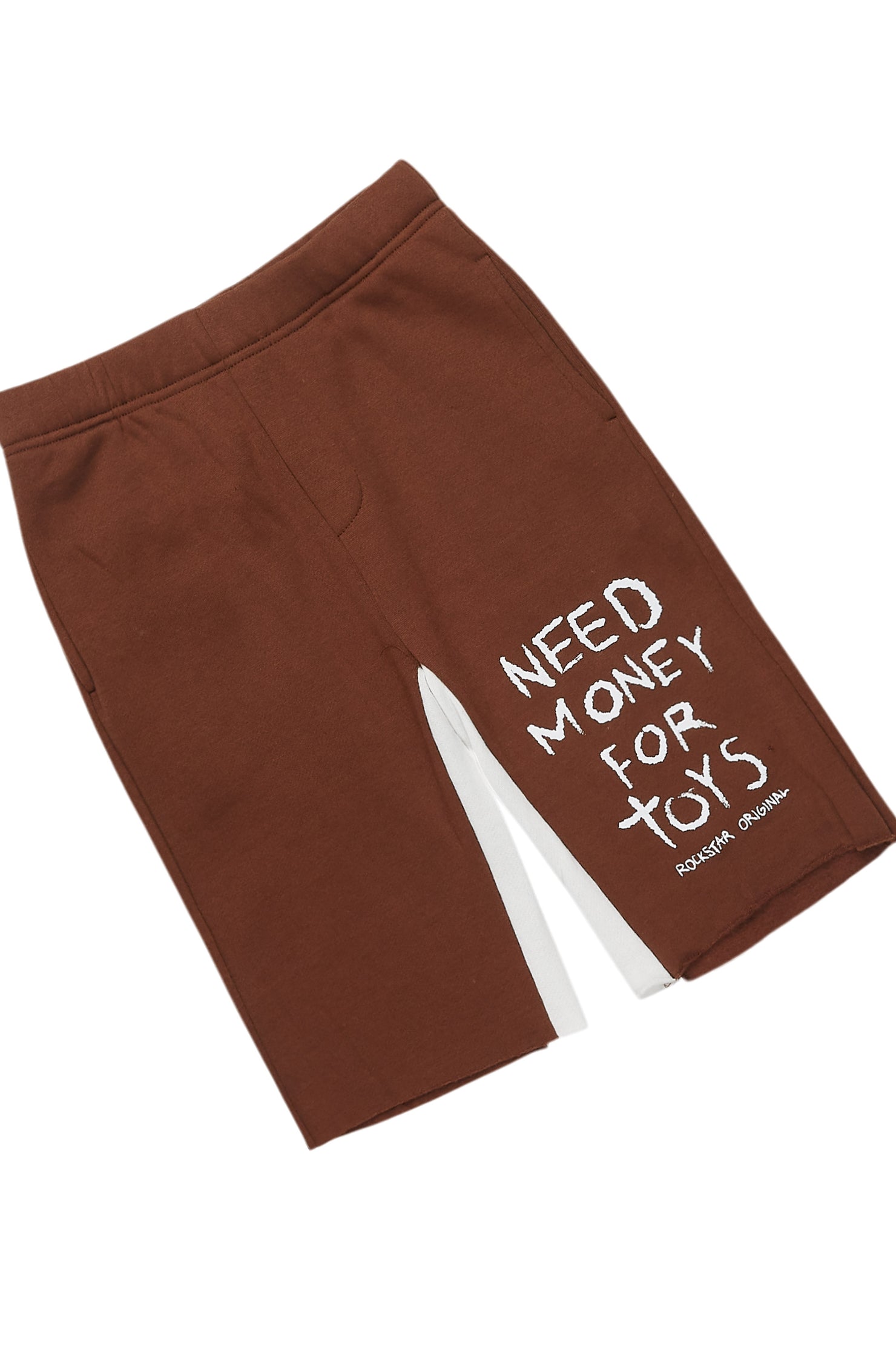 Boys M4 Toys White/Brown T-Shirt/Short Set