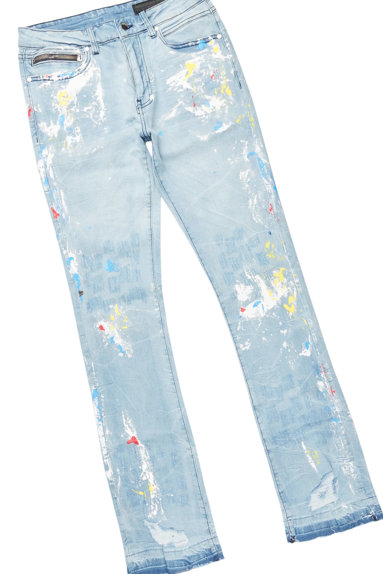 Tadashi Beige Long Sleeve/Stacked Flare Jean Set