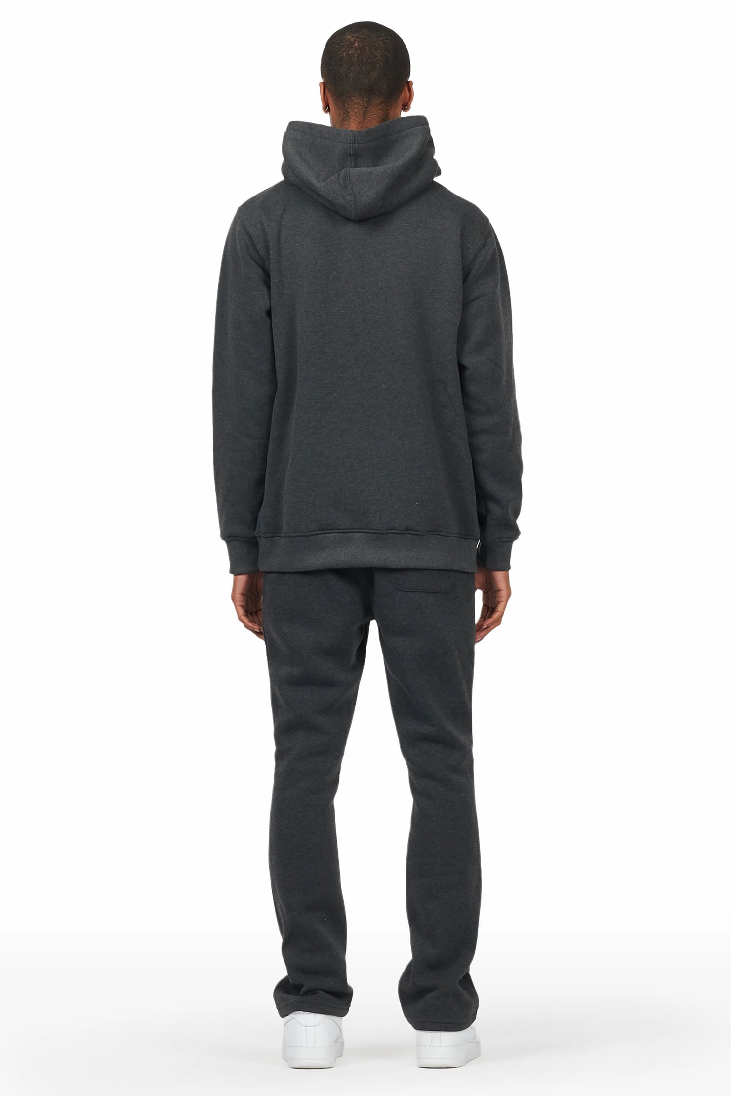 Scottie Charcoal Paint Splatter Hoodie/Stacked Flare Track Set