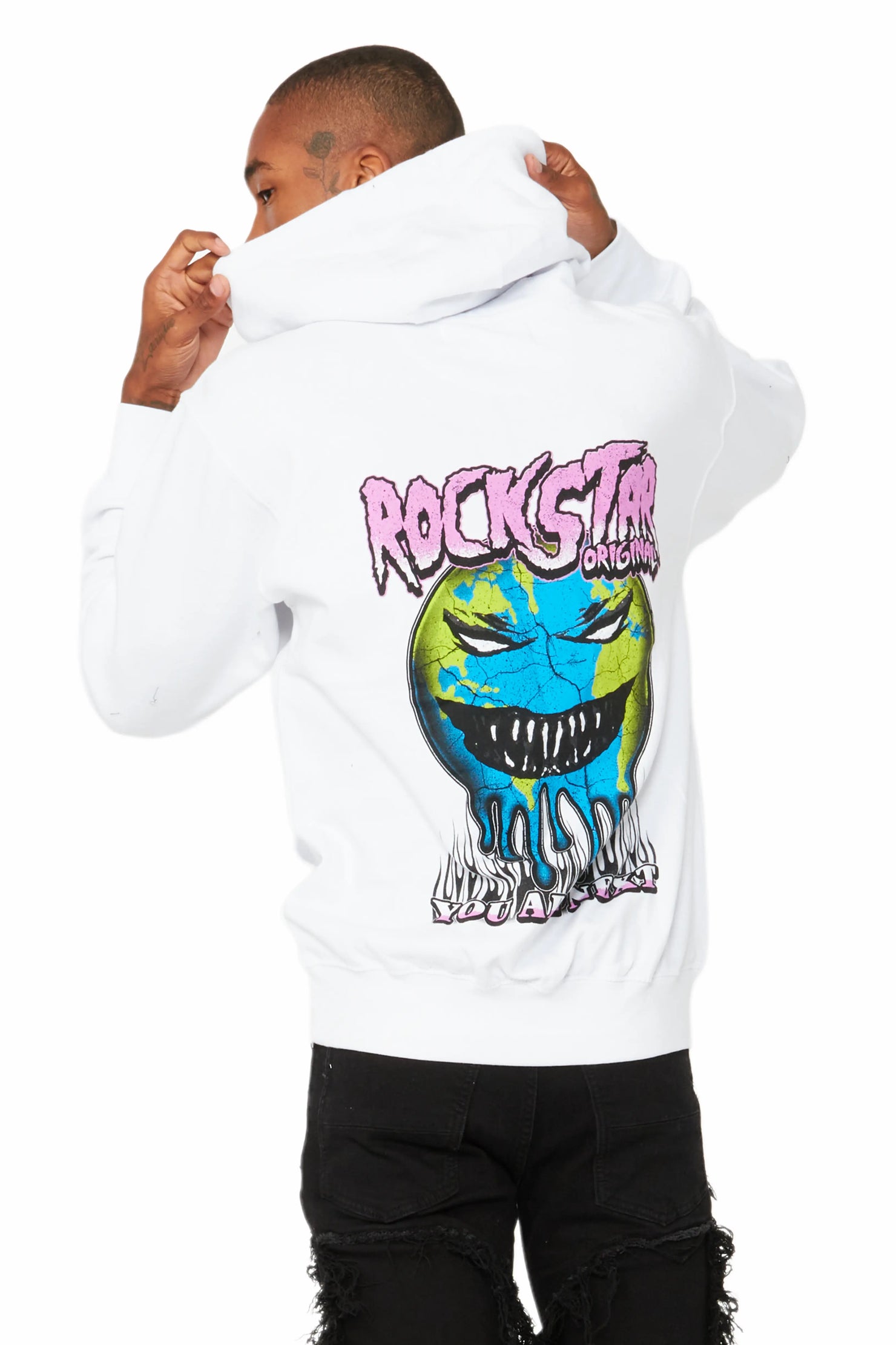 Krupshin White Graphic Hoodie