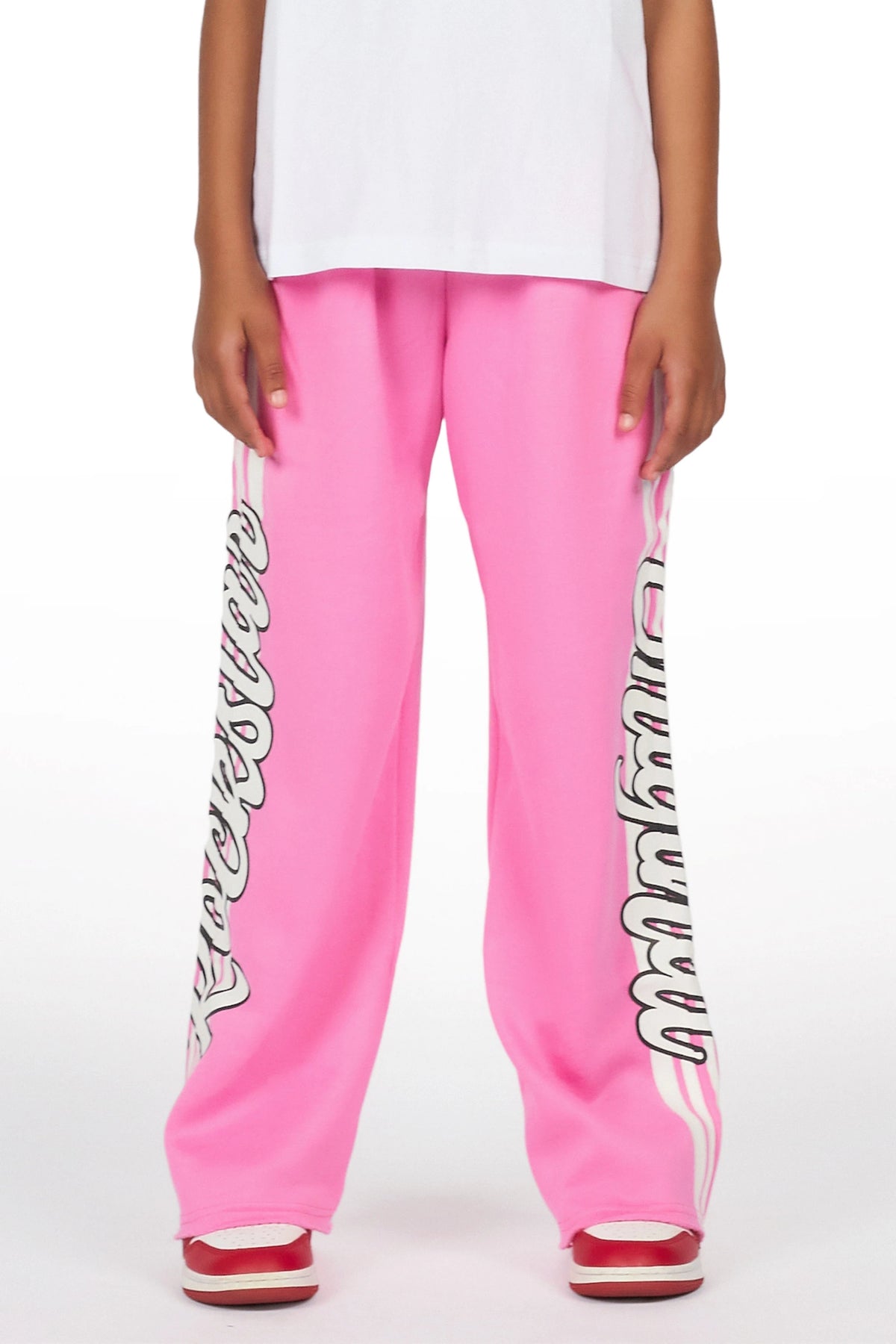 Girls Trinity Pink Baggy Track Pant