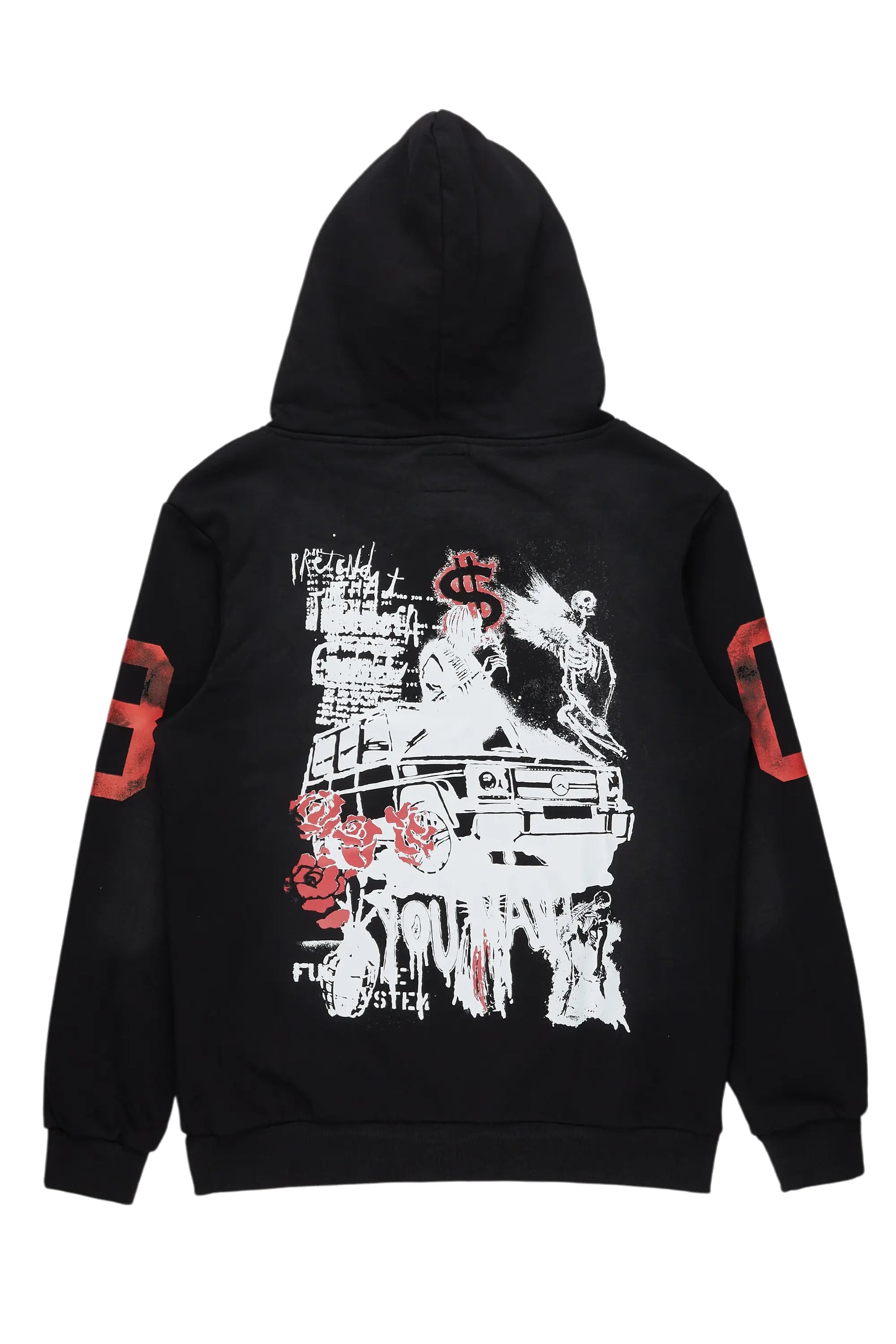 Grill Black Graphic Hoodie
