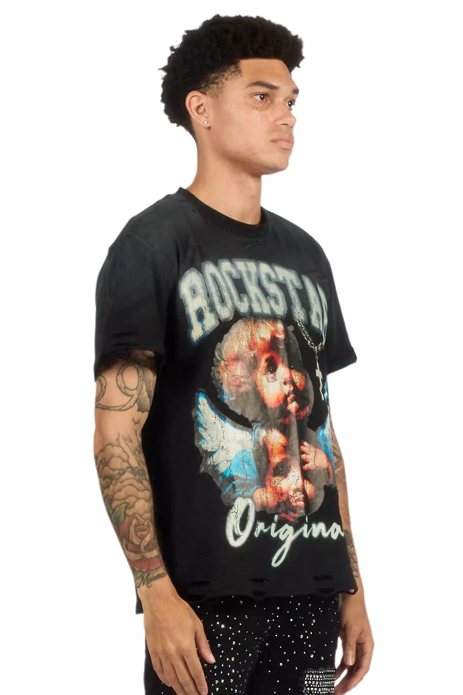 Dieter Black Oversized Graphic T-Shirt