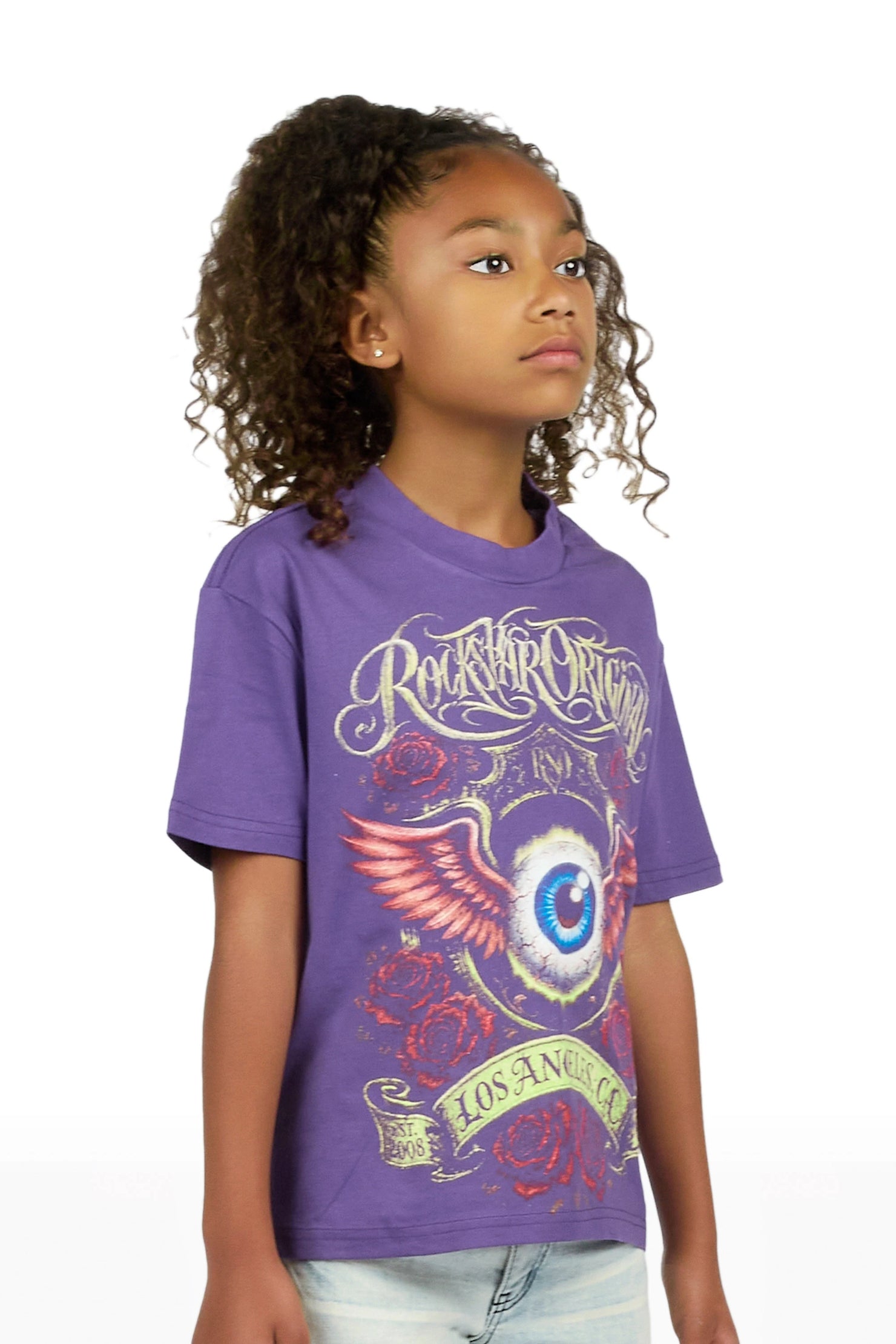 Girls Palady Purple Graphic T-Shirt