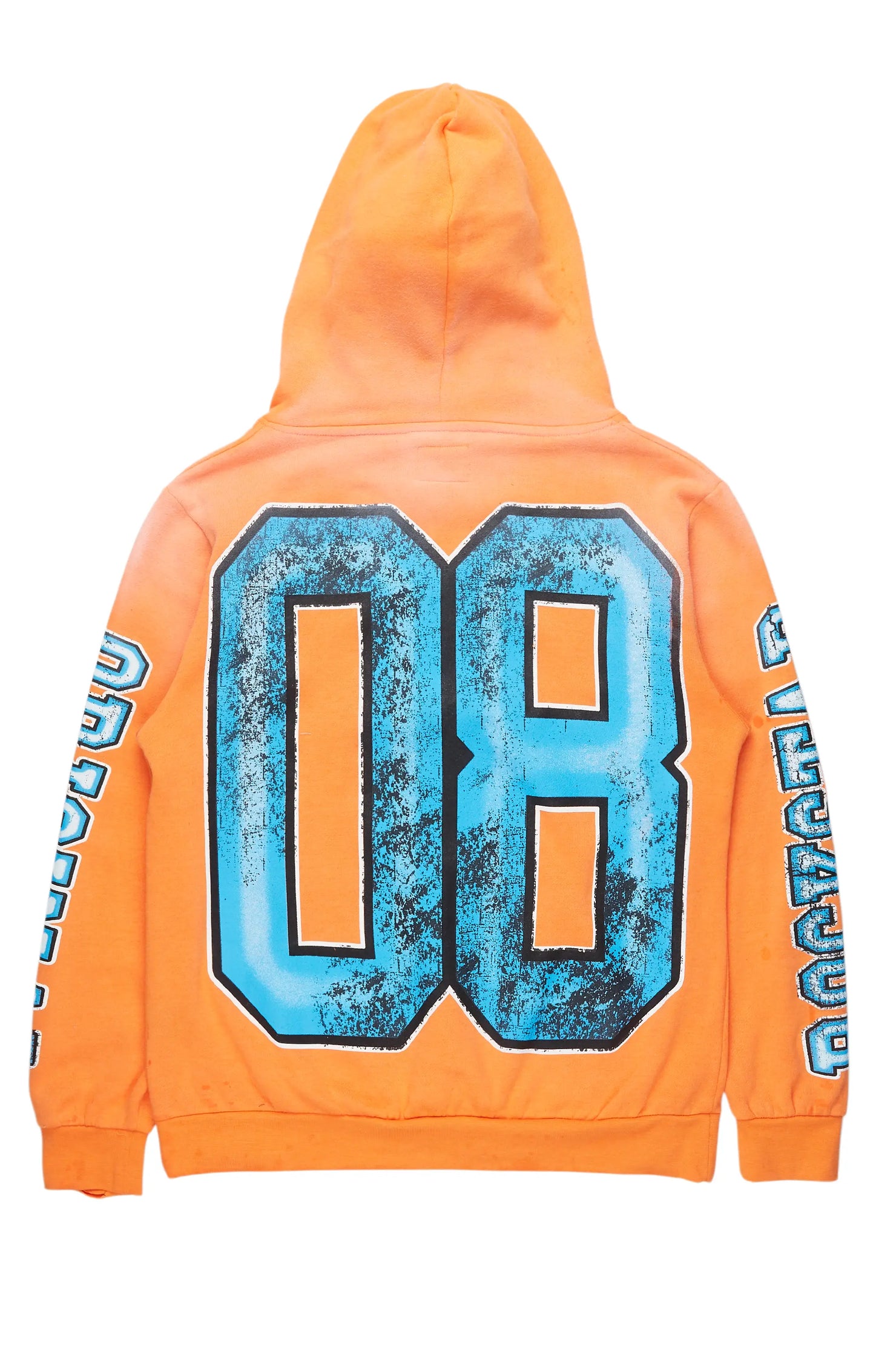Fields Orange Distressed Graphic Hoodie