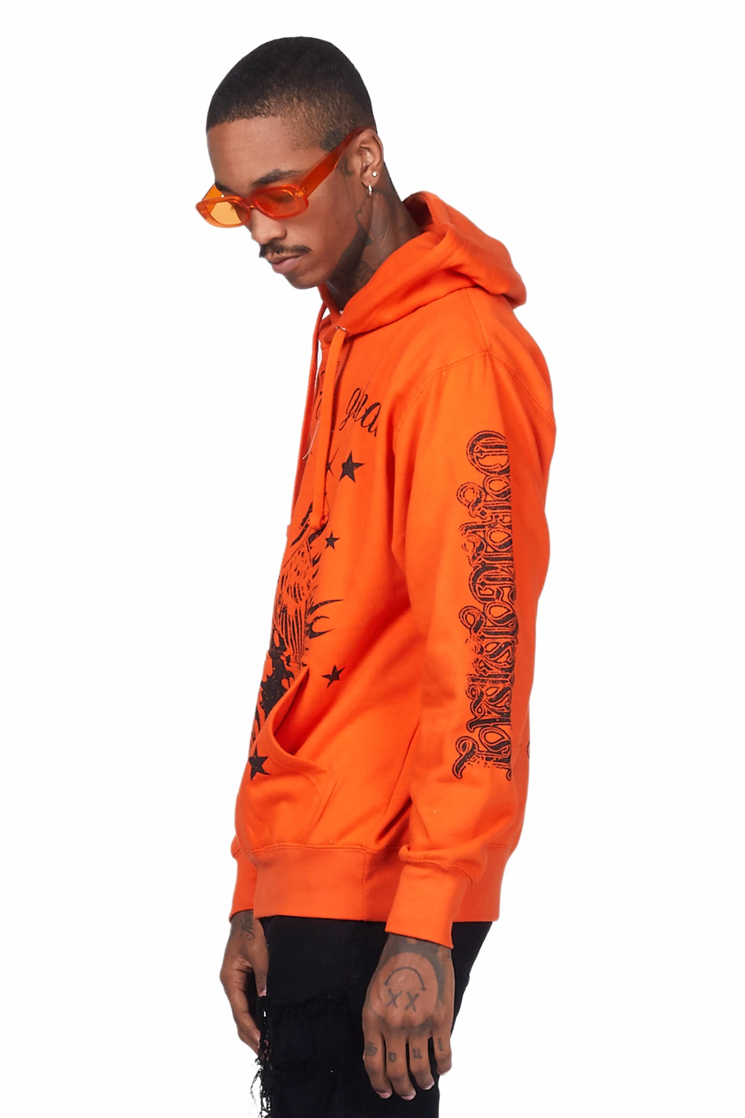 Mermaid Orange Graphic Hoodie