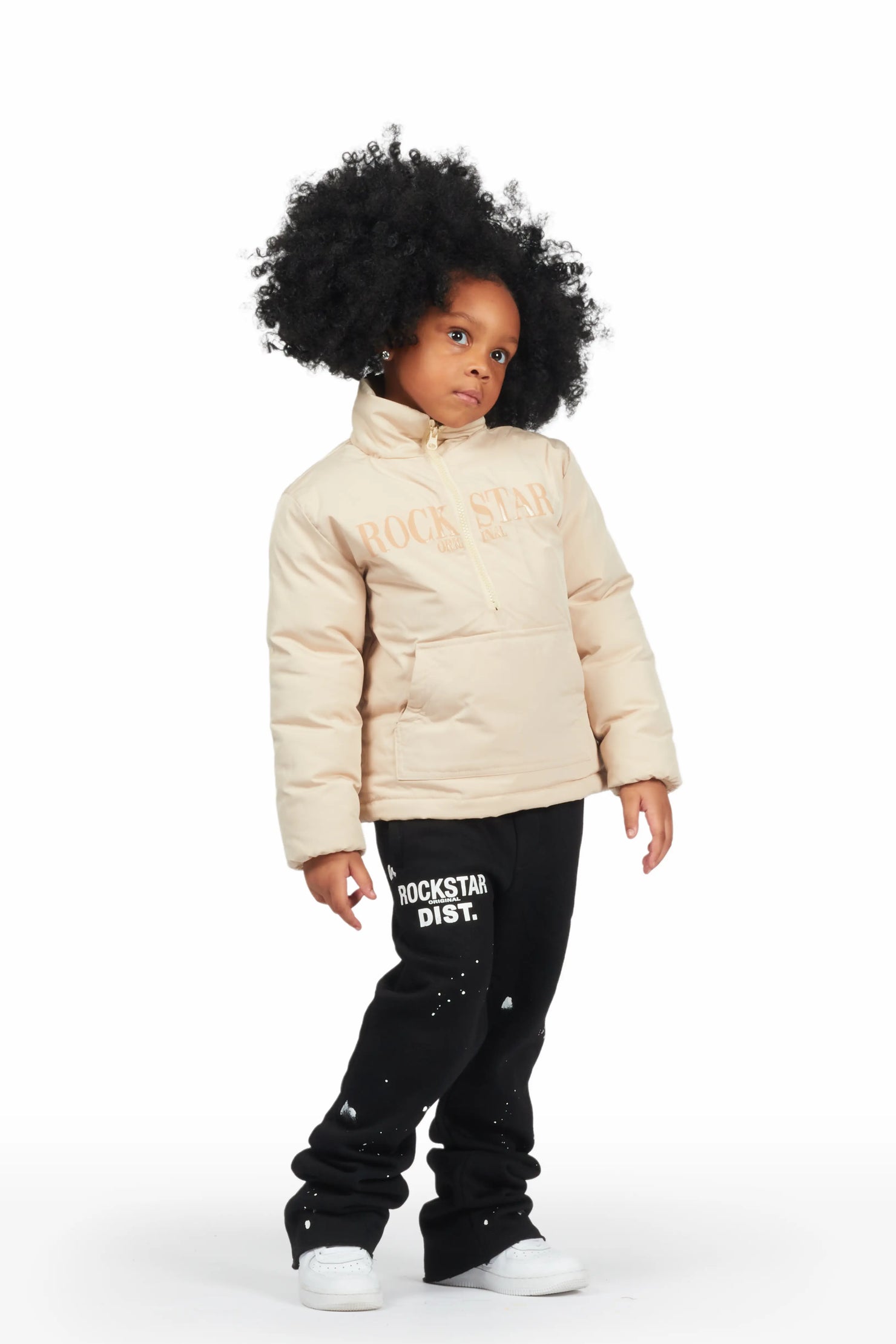 Girls Joan Beige Puffer Jacket