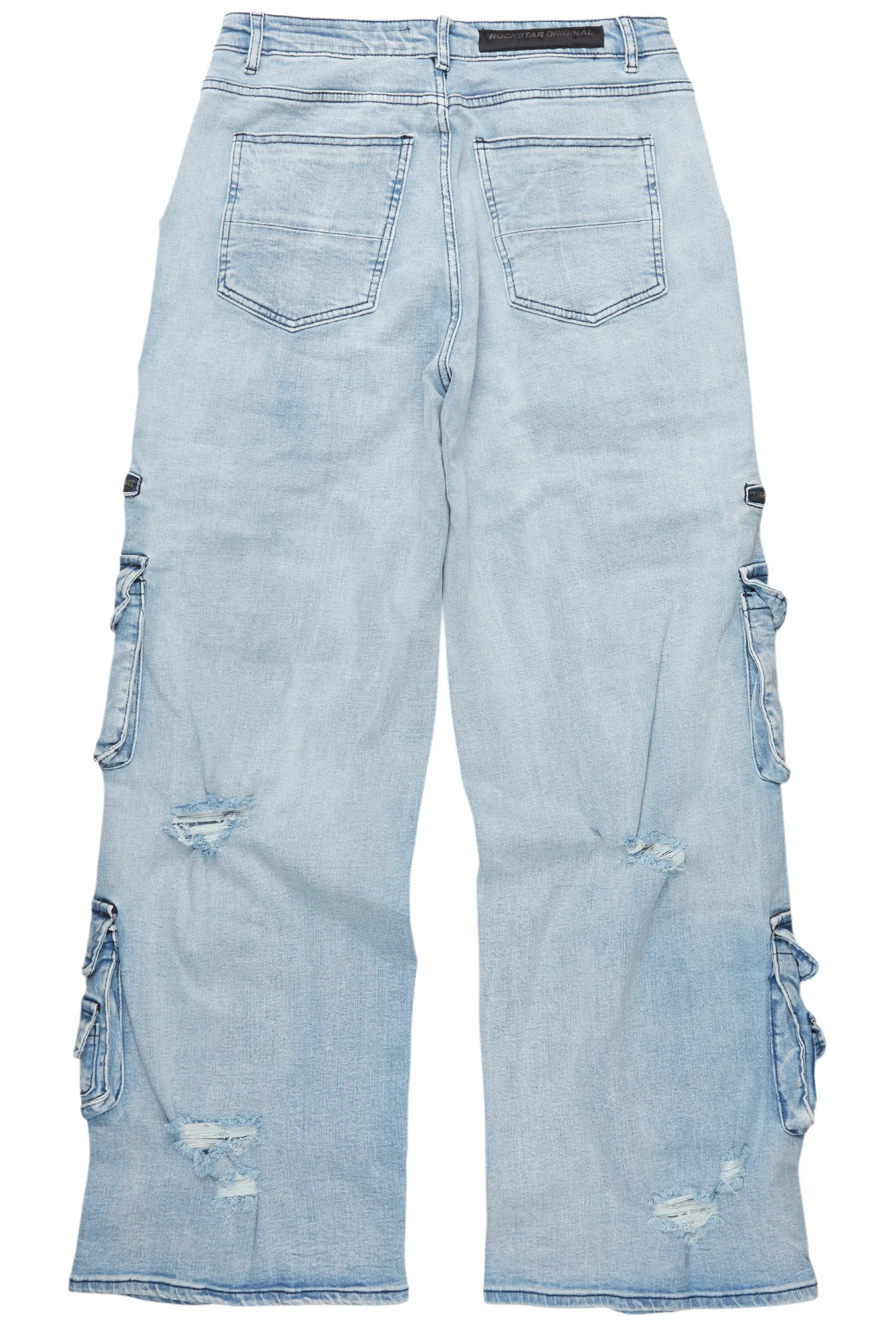 Valo Light Blue Painter Baggy Cargo Jean