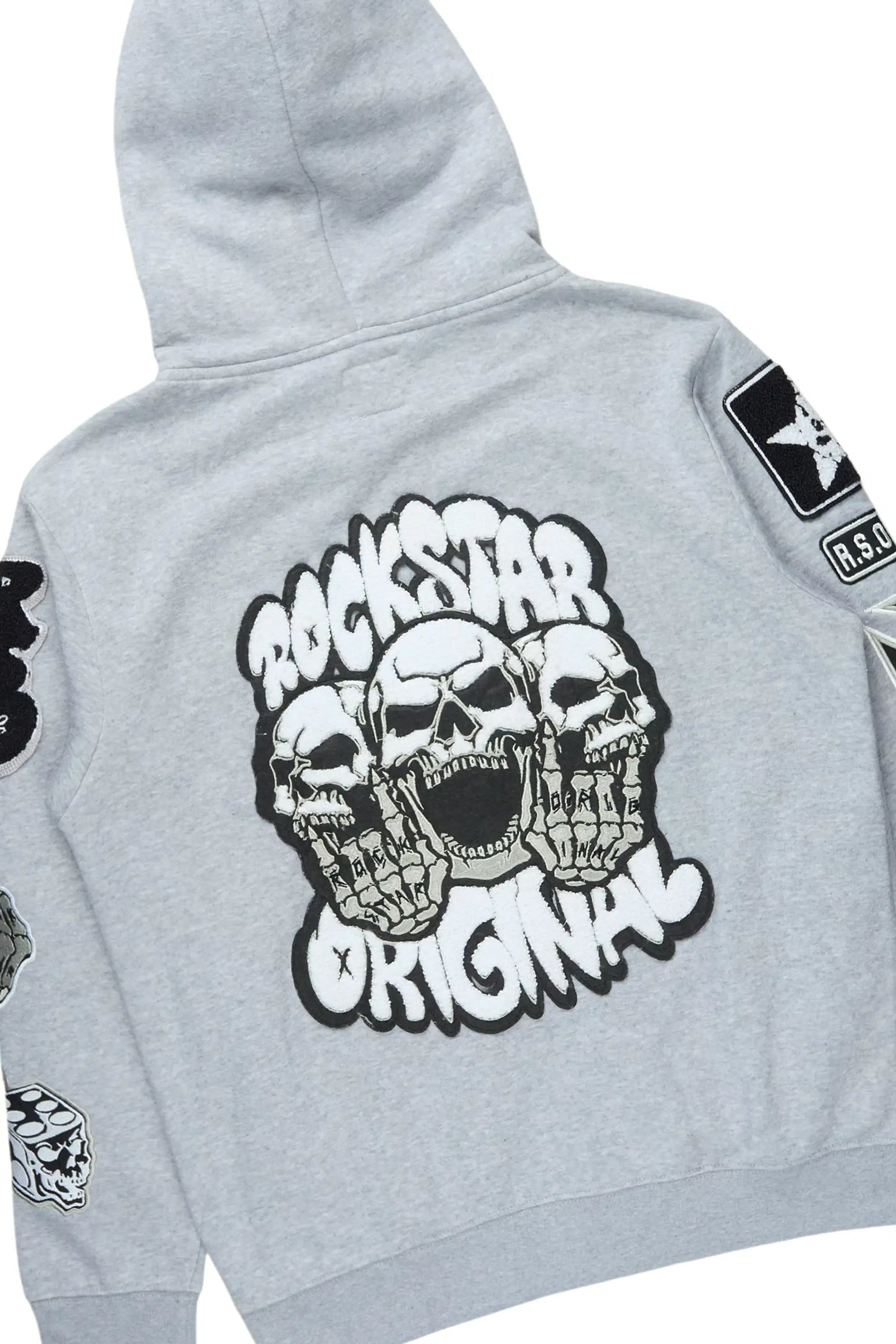 Vidar Heather Grey Hoodie/Slim Fit Track Set