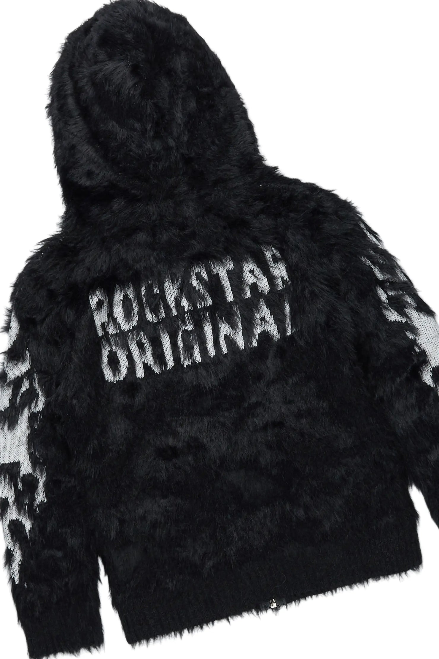 Boys Toshio Black Stacked Flare Knitted Mohair Track Set