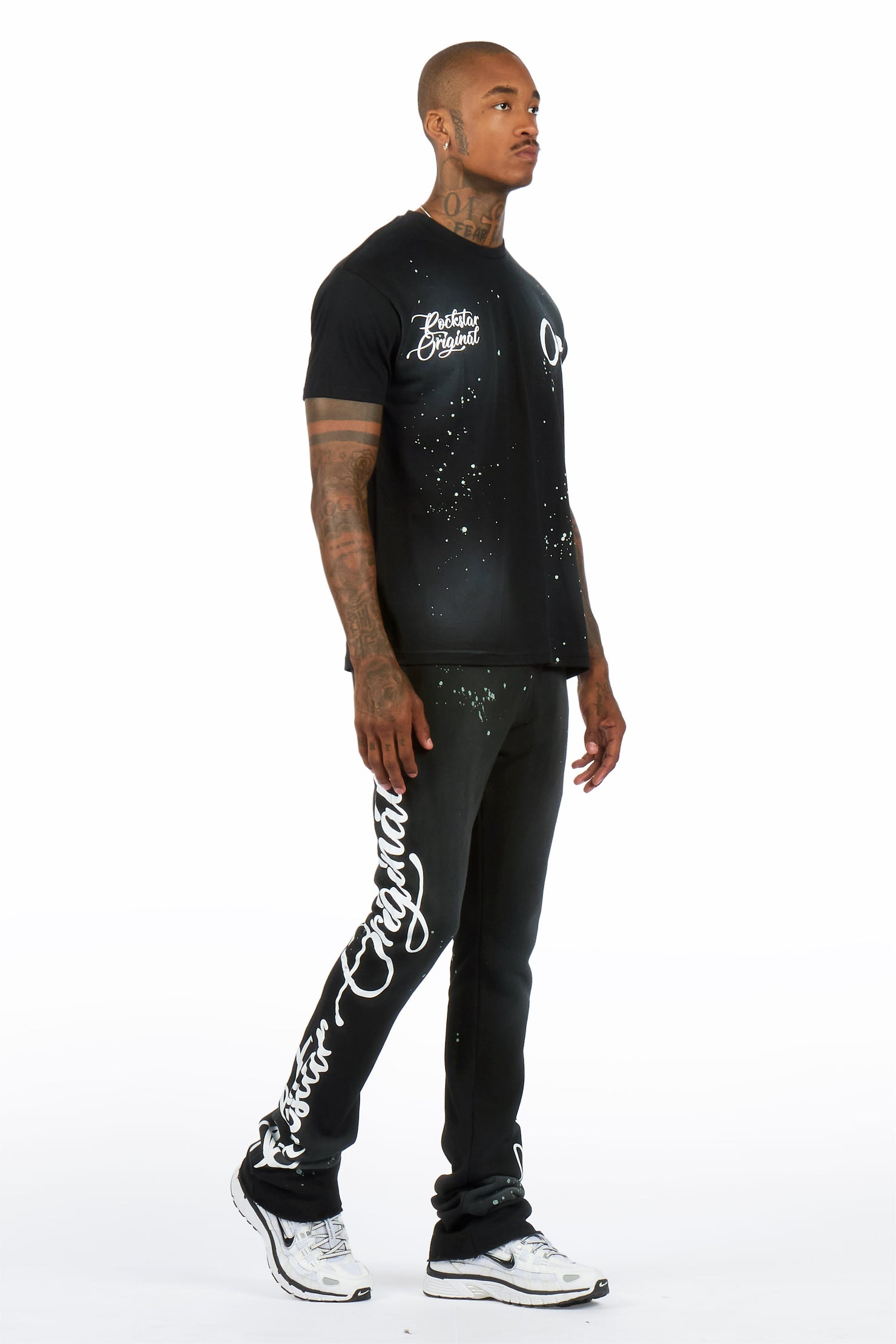 Hanif Black/Black T-Shirt/ Relaxed Track Set