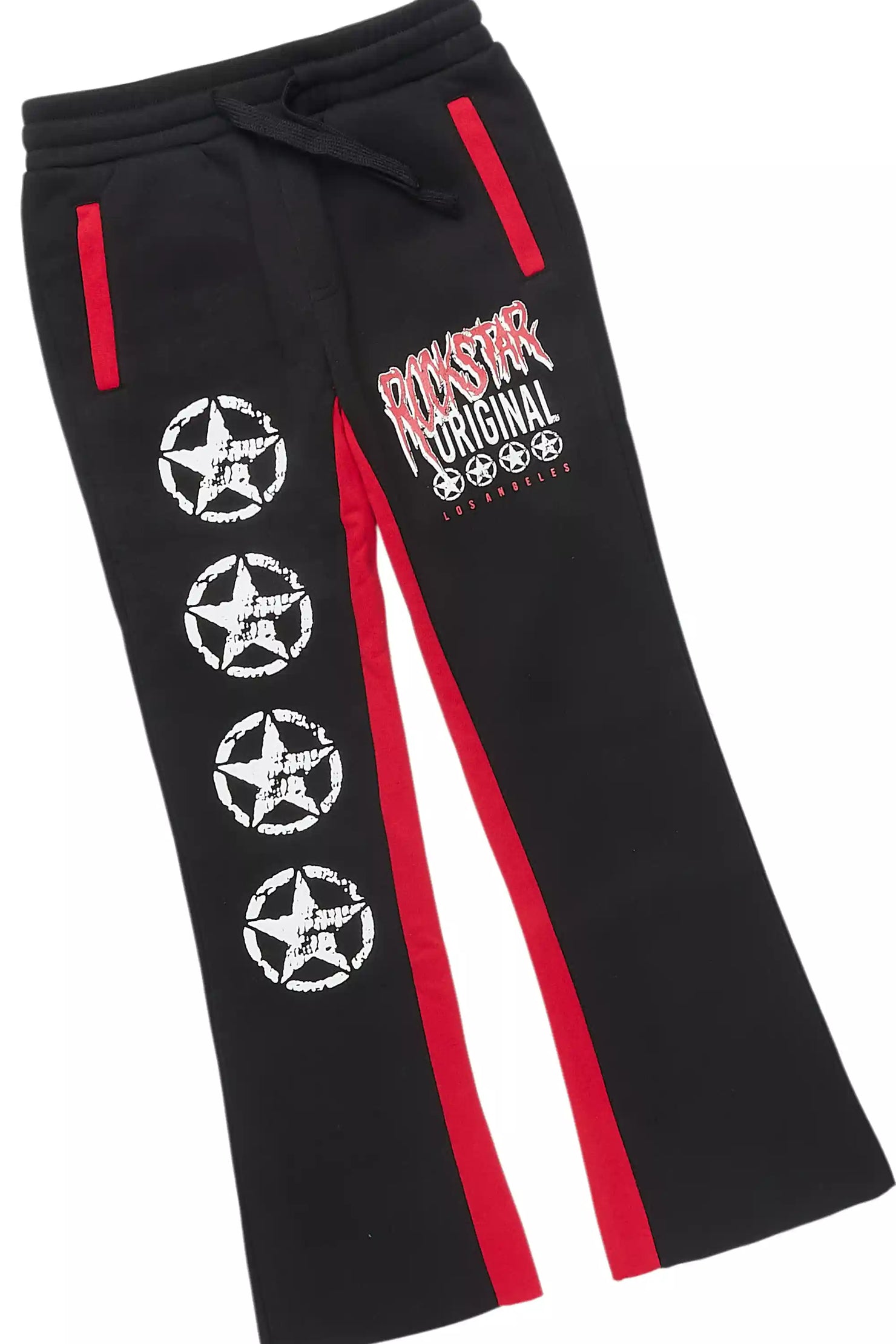 Boys Wizzurd Black T-Shirt/Stacked Flare Pant Set