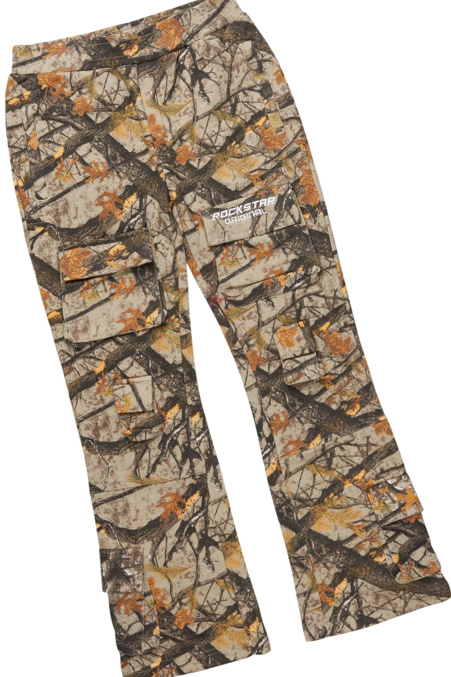 Boys M4Toys White/Camo T-Shirt/Stacked Flare Pant Set