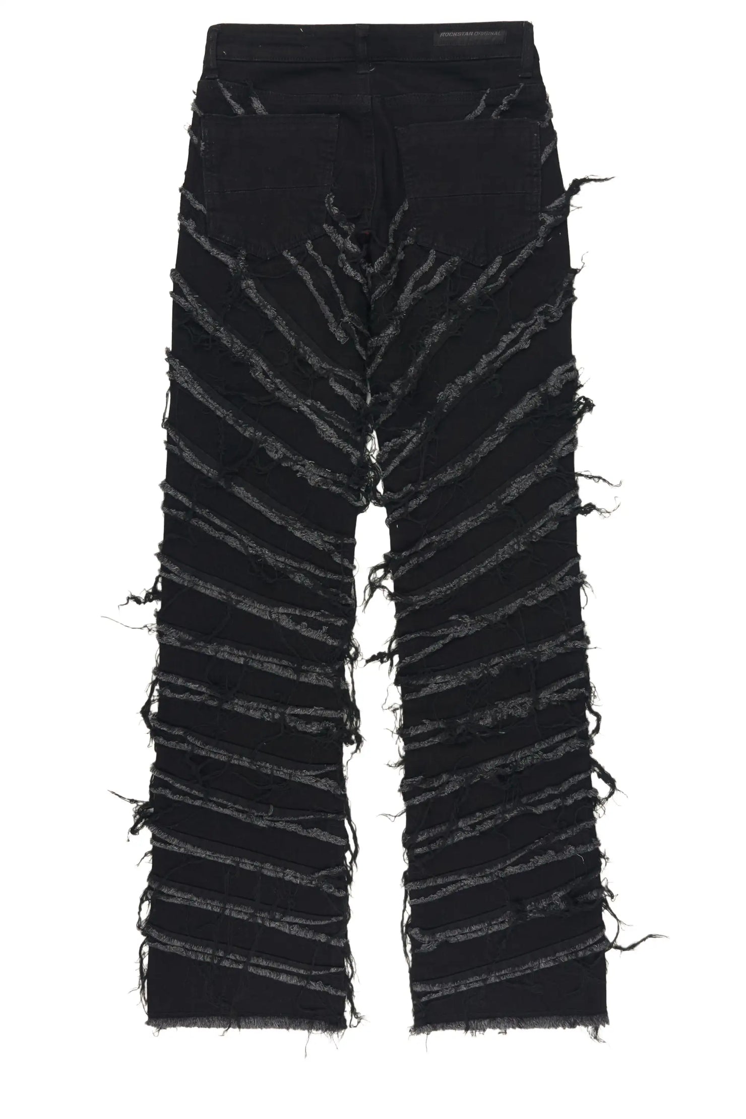 Boys Charly 2.0 Black Stacked Painter Flare Jean