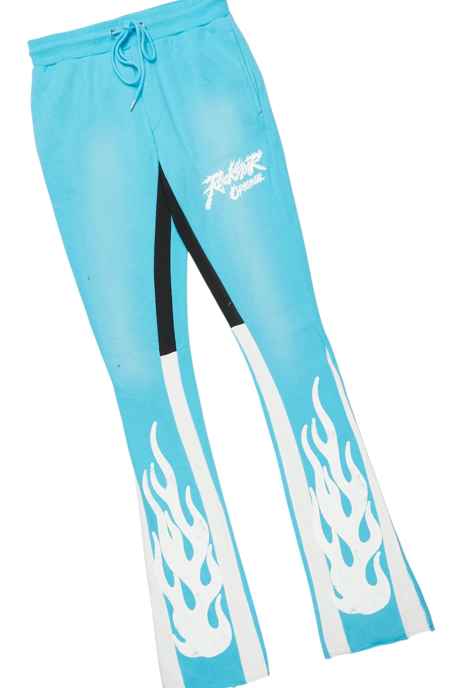 Bubble Blue Stacked Flare Hoodie Track Set