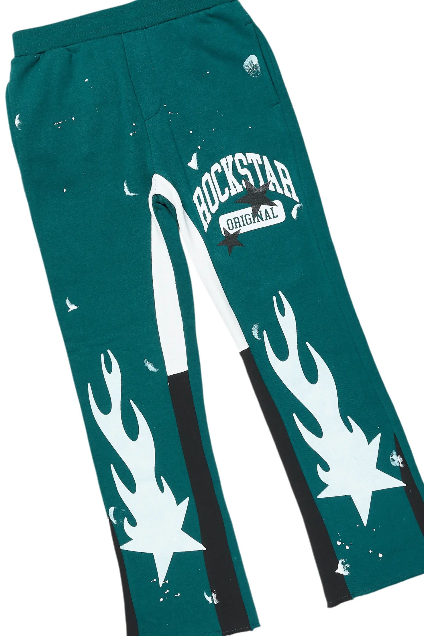 Boys Malie Dark Green Baggy Fit Pant Set