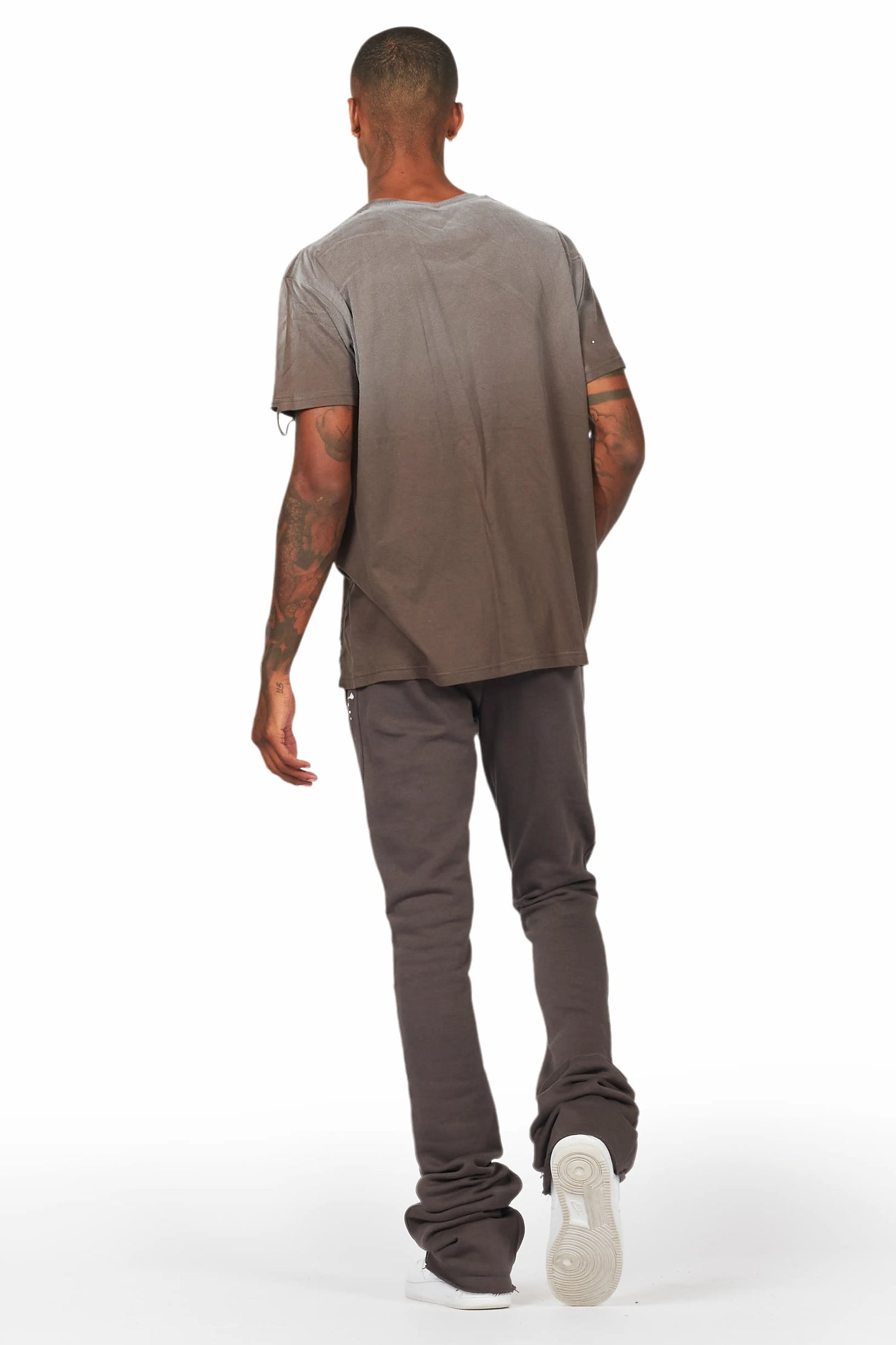 Adwin Painter Vintage Grey Super Stacked Flare Pants