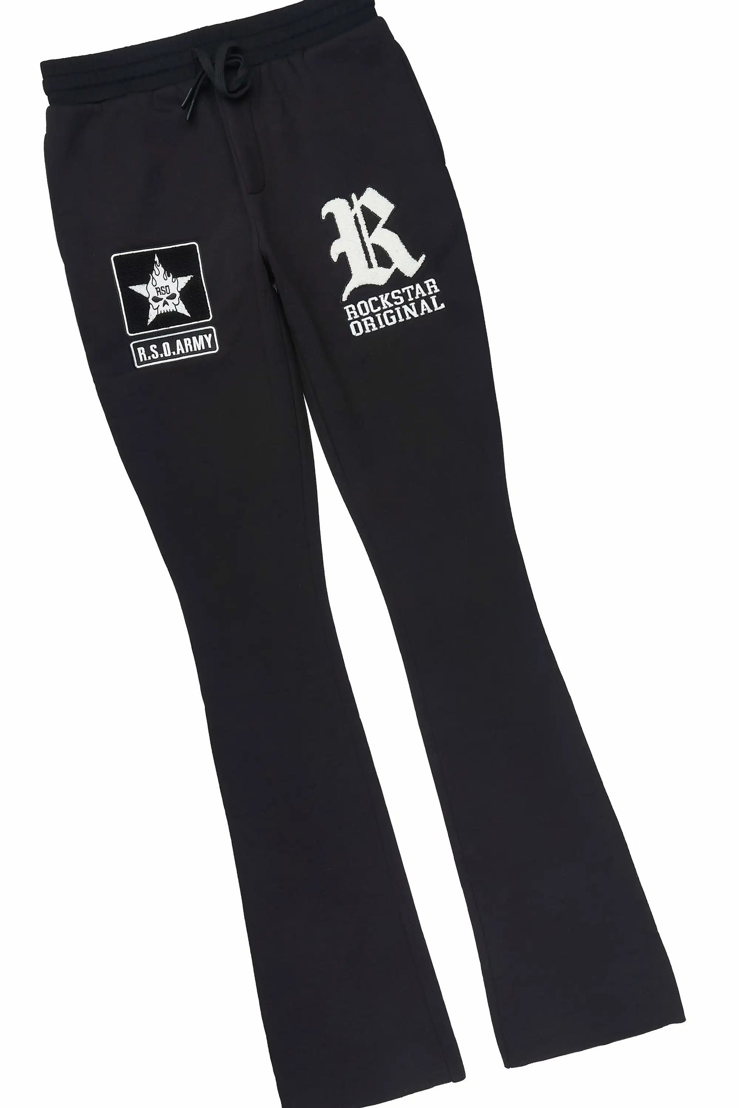 Vidar Black Zip Up Hoodie Stacked Track Set