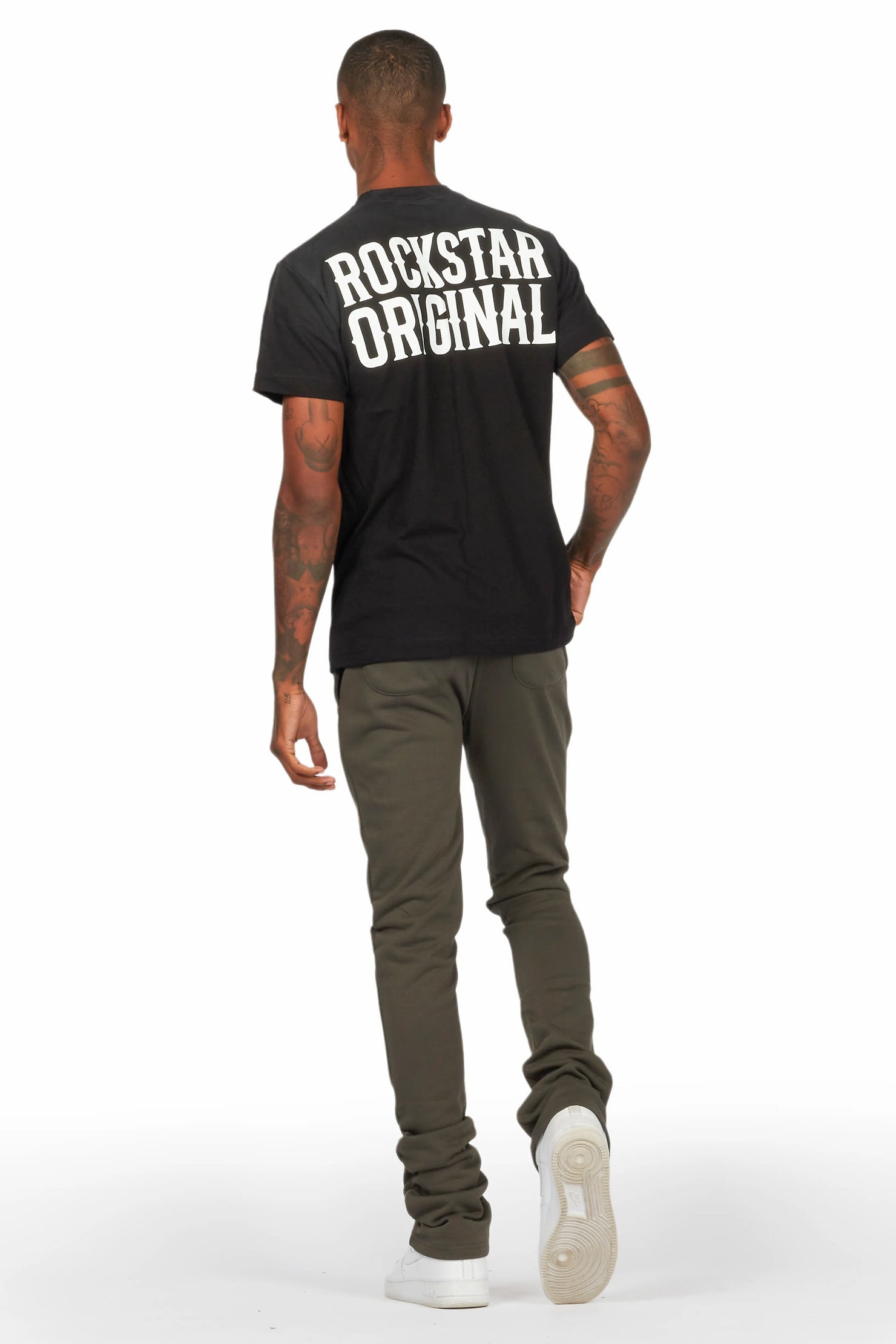 Brookwood Black T-Shirt/Stacked Track Set